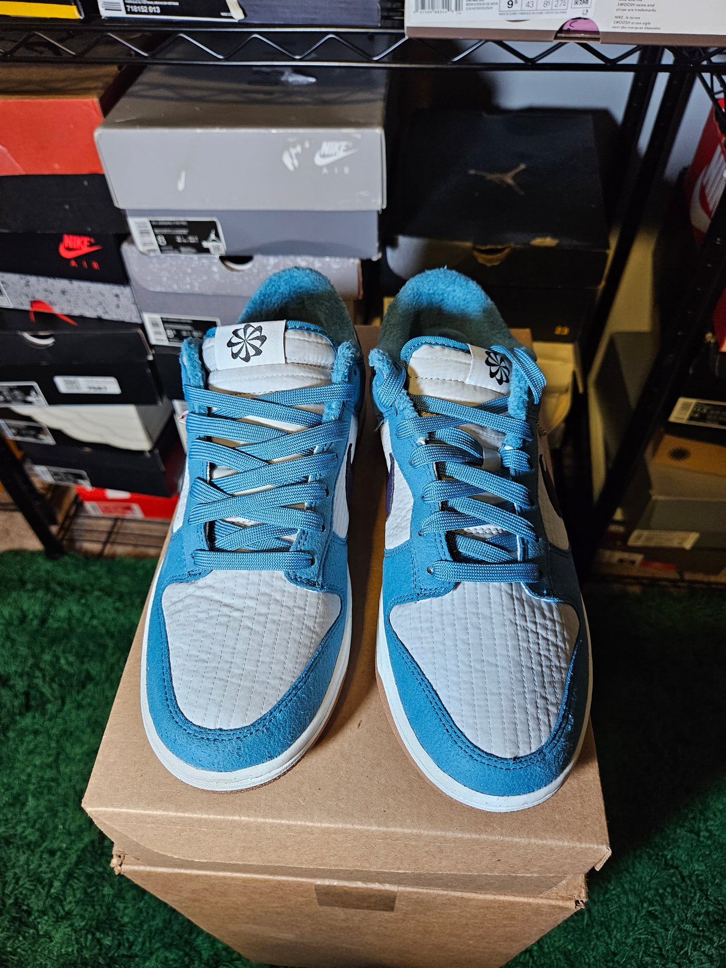 Size 8.5 - Dunk Low SE Next Nature Rift Blue/Gray Fog/Sail/Cave Purple