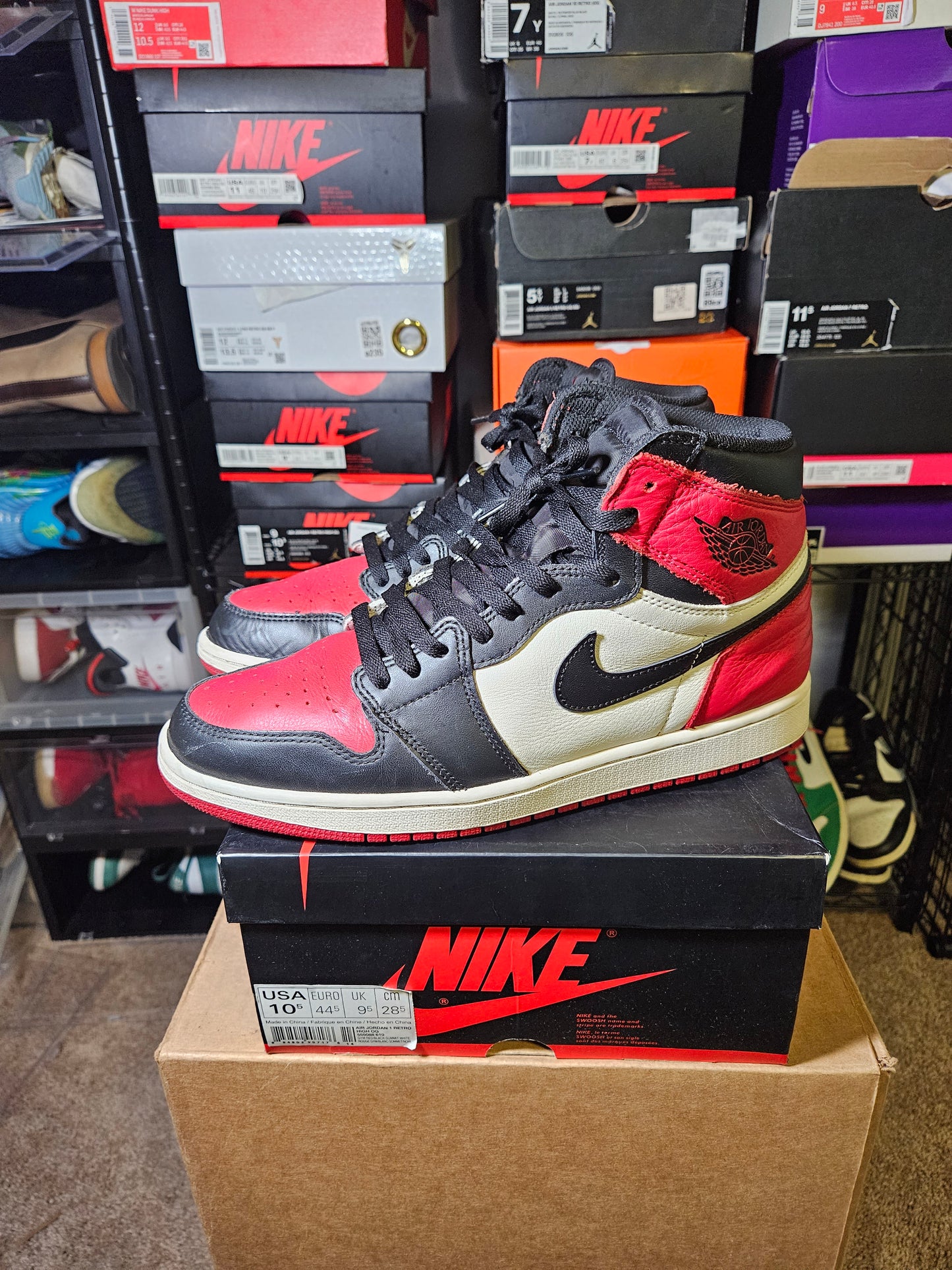 Size 10.5 - AJ 1 Retro OG High Bred Toe