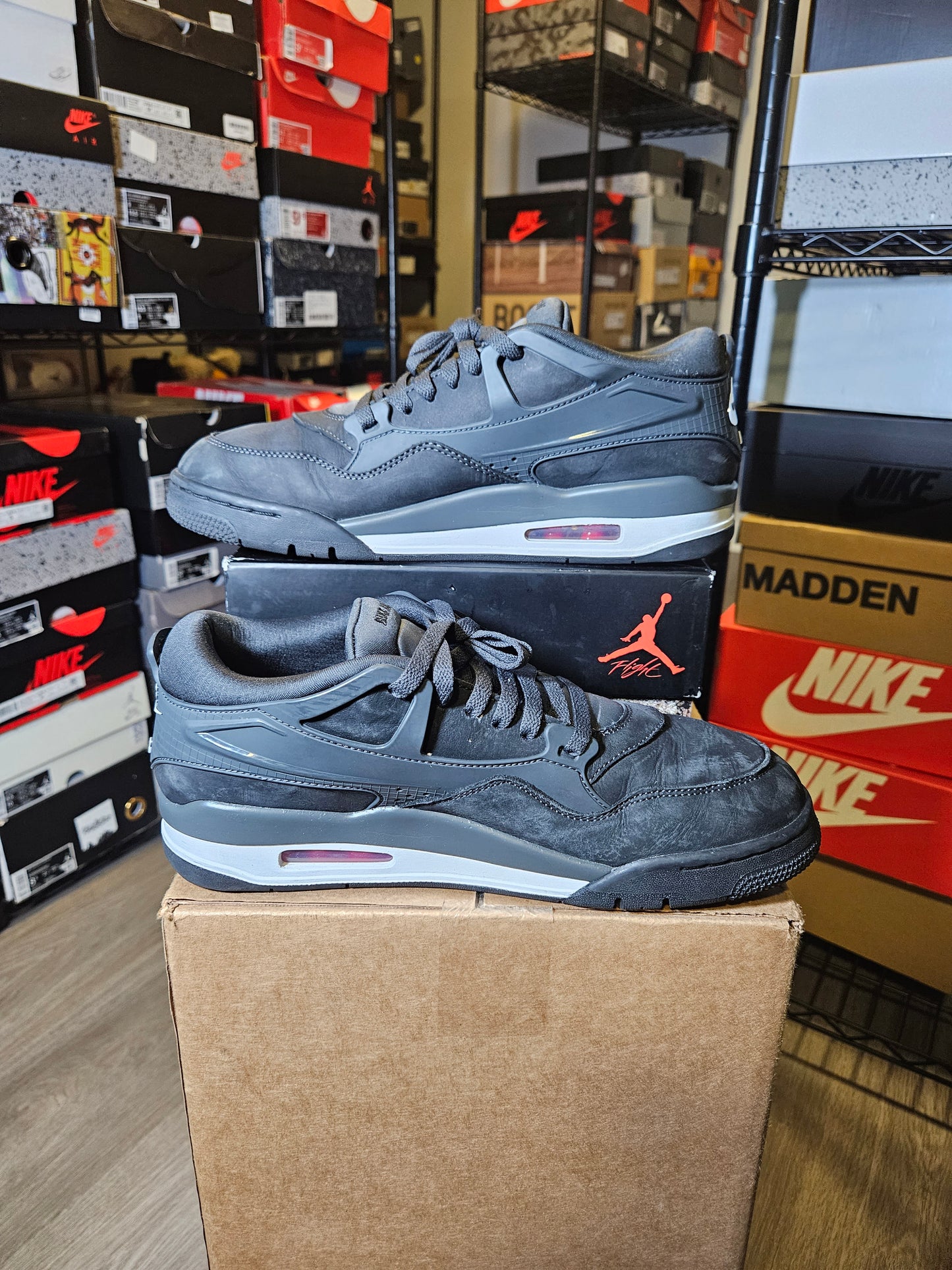 Size 10.5 - Nigel Sylvester x AJ 4 RM SP Driveway Grey