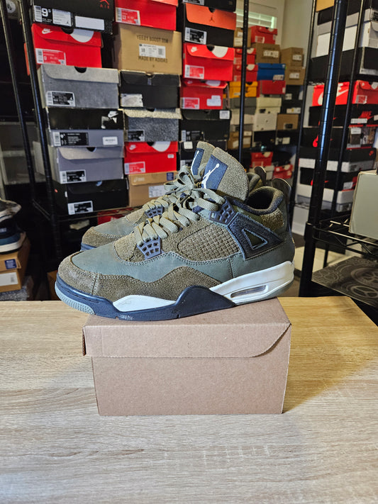 Size 10 - AJ 4 SE Retro Low Craft - Olive