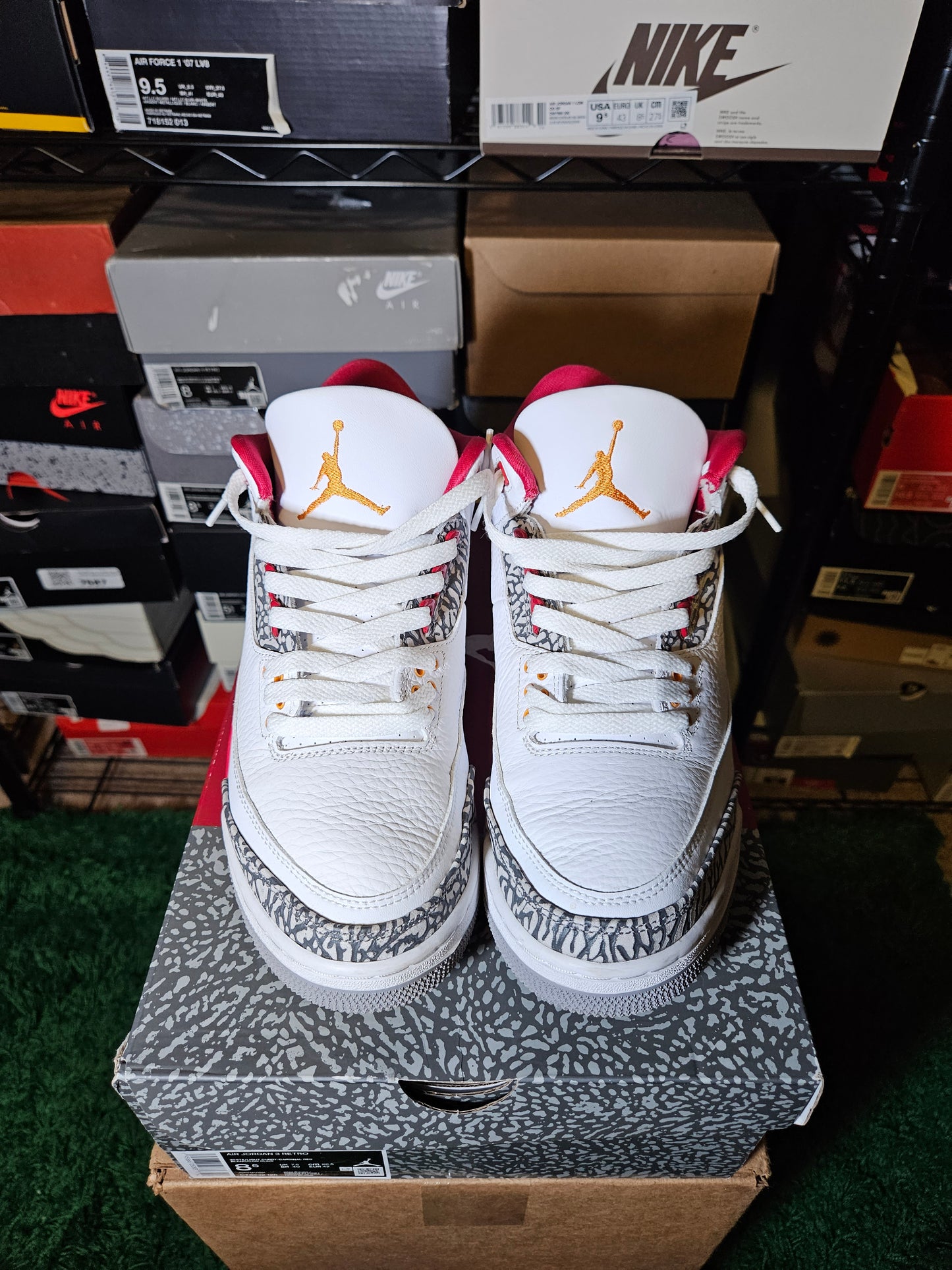 Size 8.5 - AJ 3 Retro Mid Cardinal Red