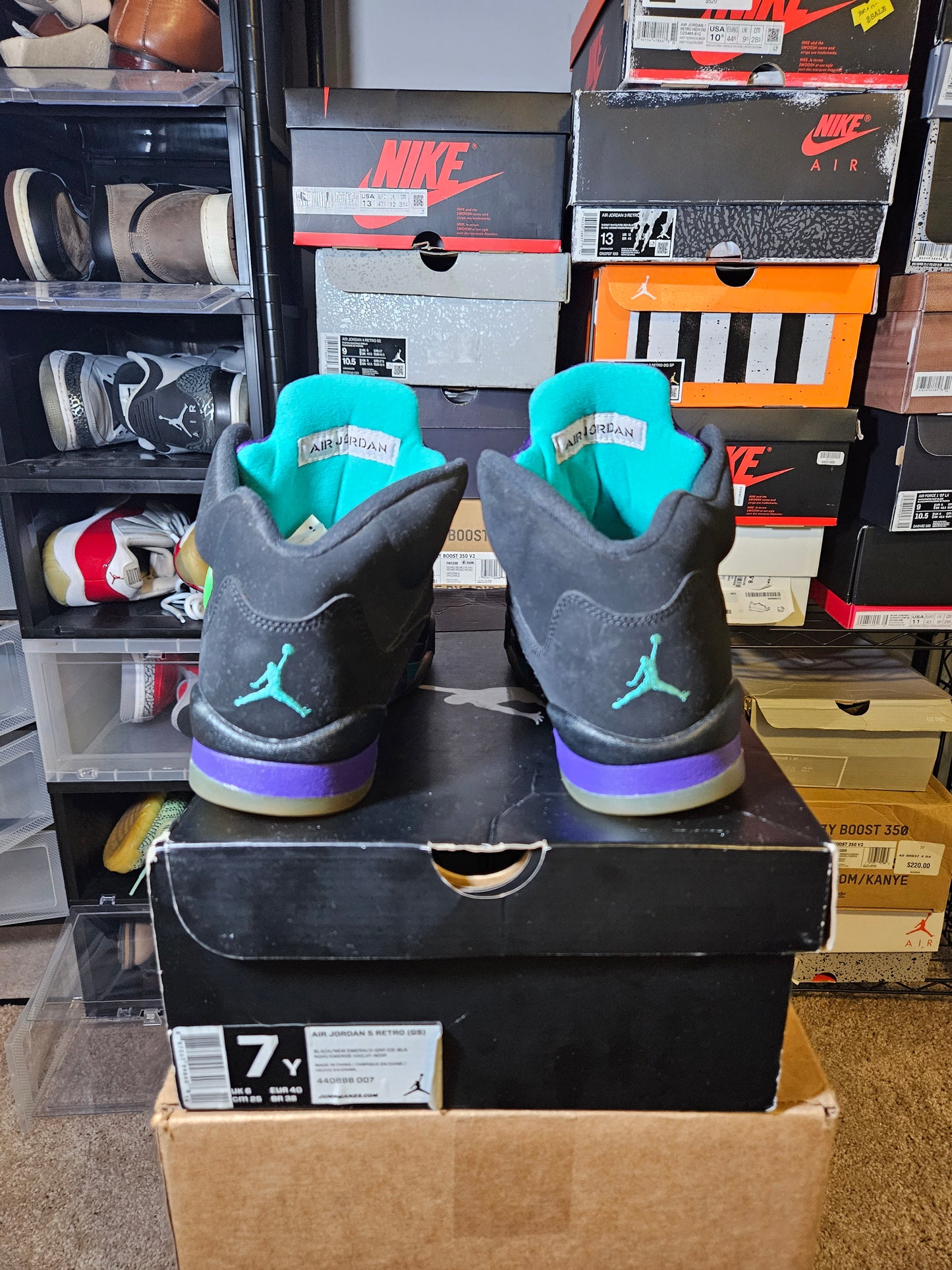 Size 7 - AJ 5 Retro Mid Black Grape