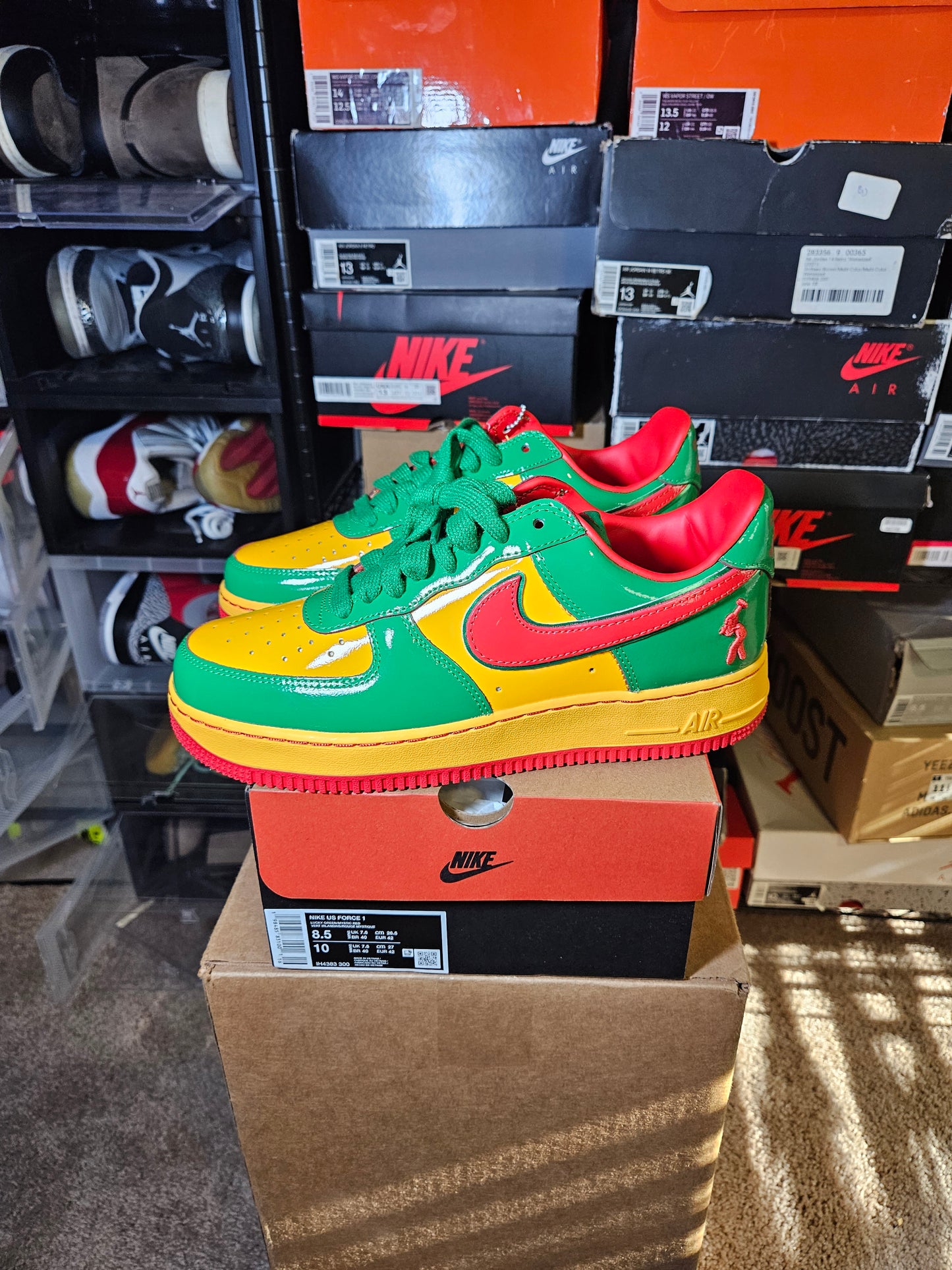 Size 8.5 - Lil Yachty x AF1 Low Concrete Boys - Lucky Green