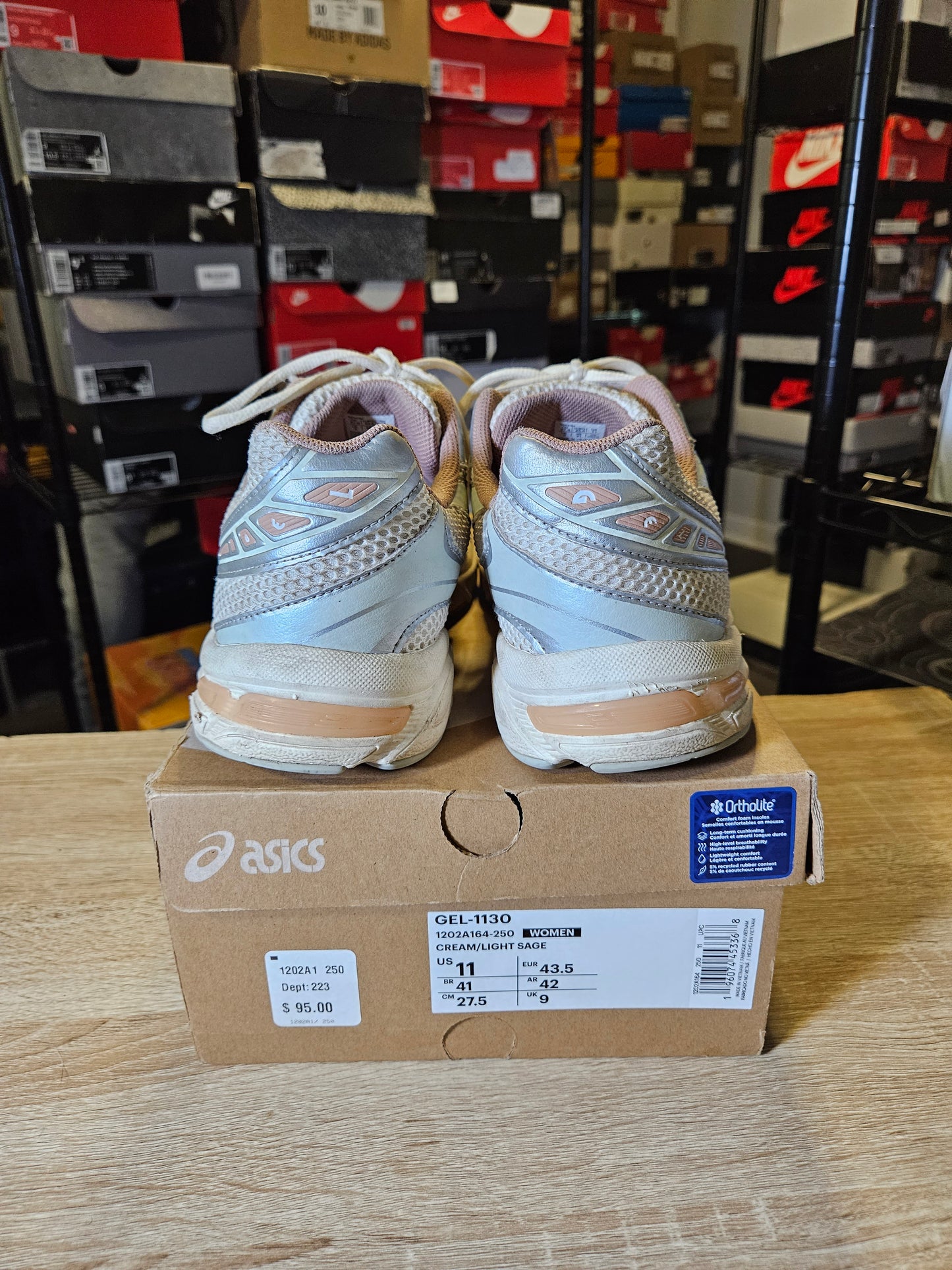 Size 9.5 - ASICS Gel 1130 Cream Light Sage