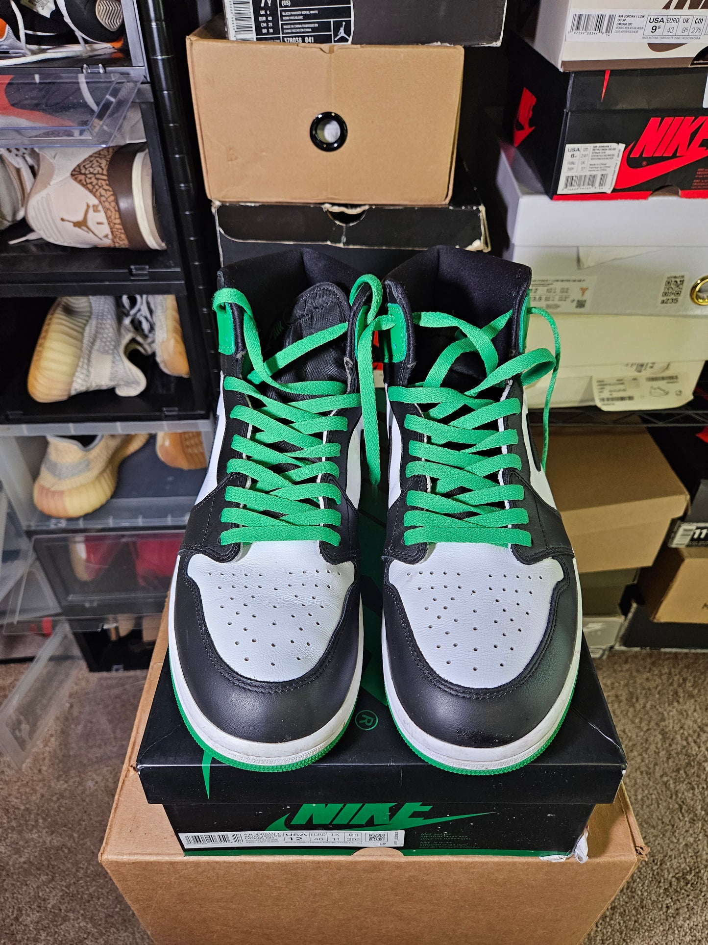 Size 12 - AJ 1 Retro OG High Lucky Green
