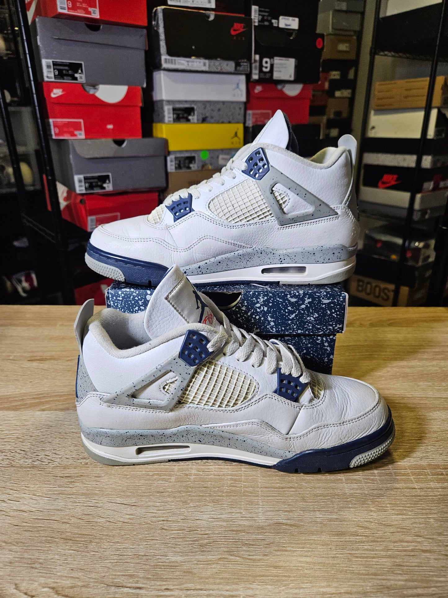 Size 9.5 - AJ 4 Retro Mid Midnight Navy