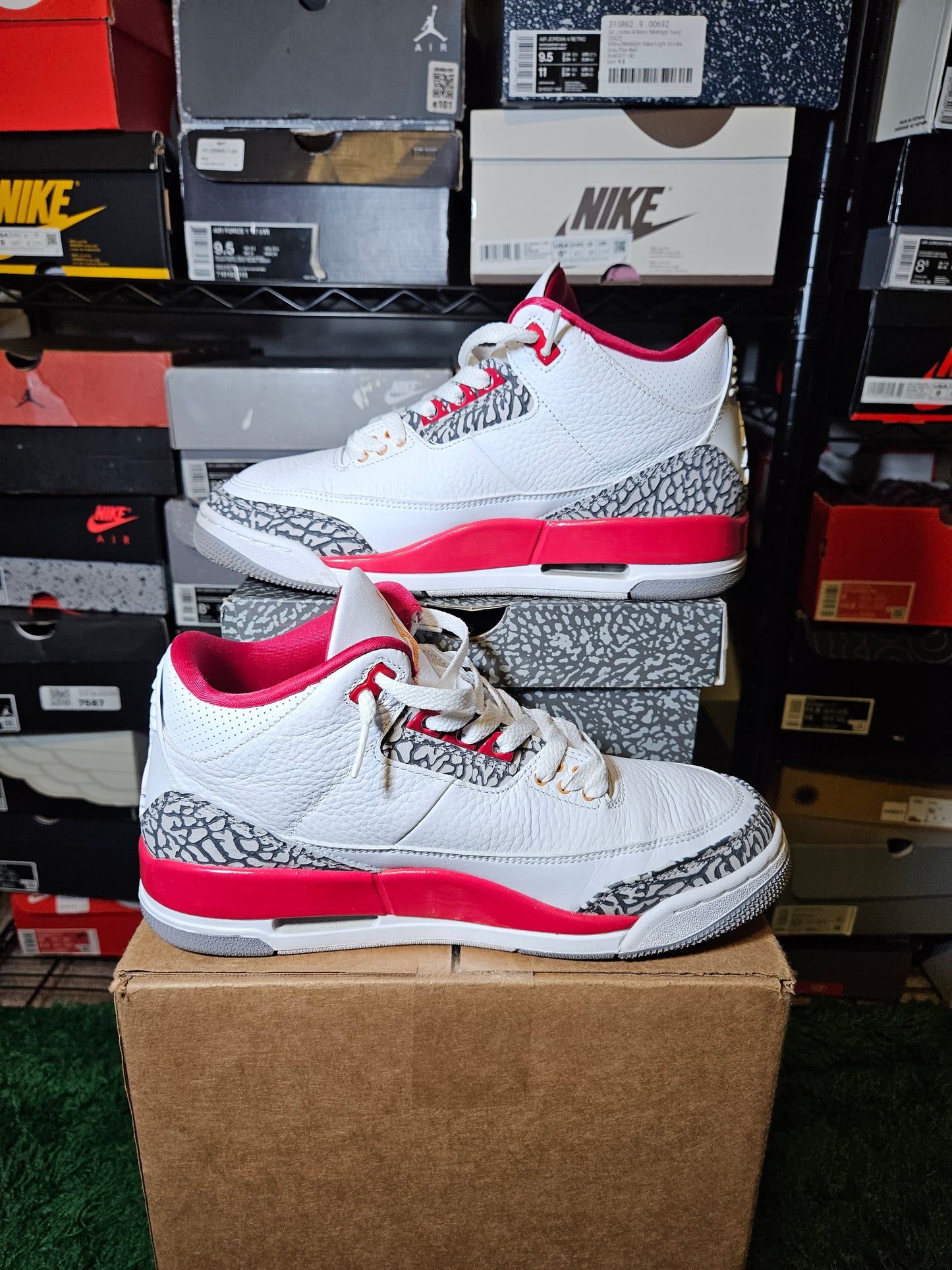 Size 8.5 - AJ 3 Retro Mid Cardinal Red