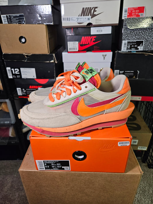 Size 8 - Sacai x Clot x LDWaffle Net Orange Blaze