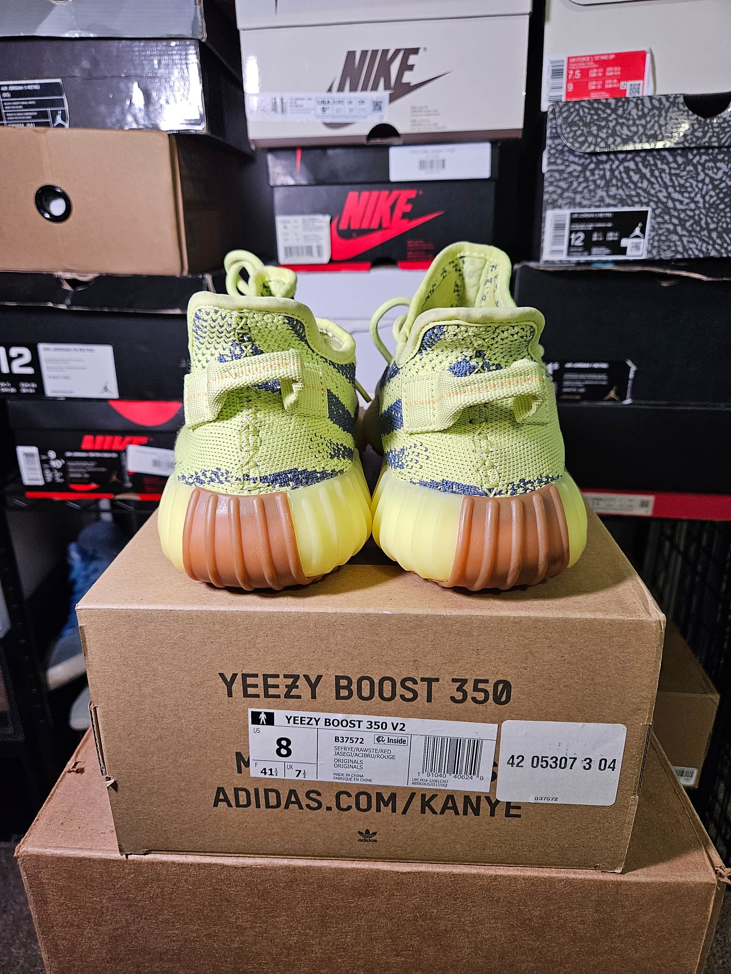 Size 8 - YZY 350 V2 Low Semi Frozen Yellow