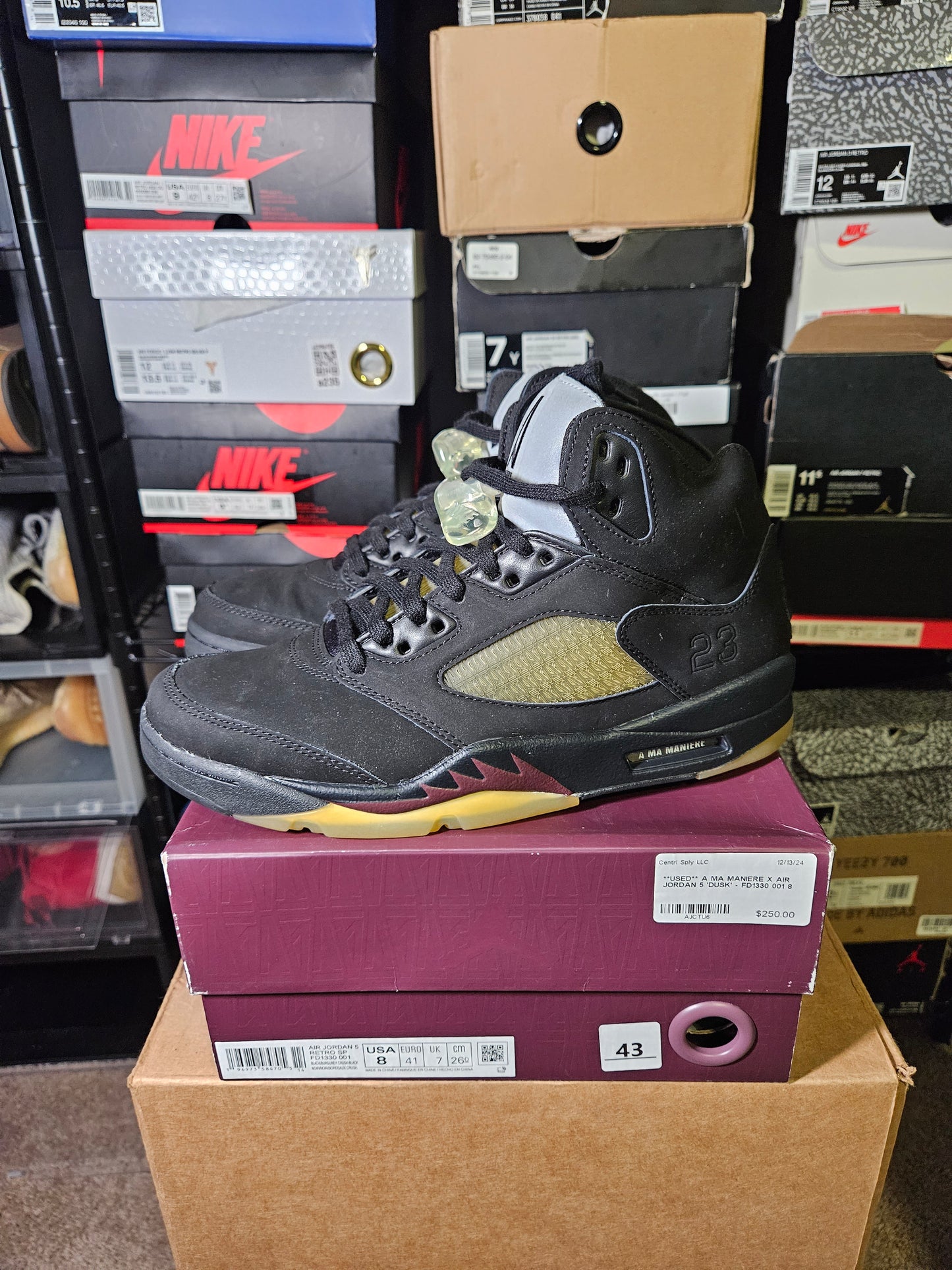 Size 8 - AJ 5 Retro x A Ma Maniere Mid Dusk