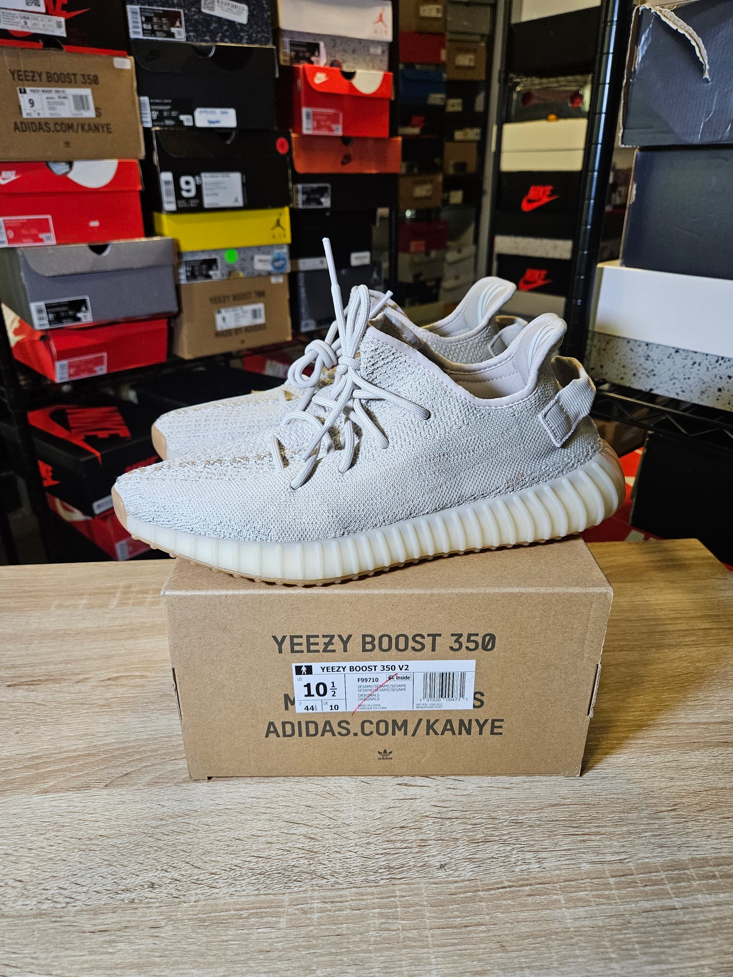 Size 10.5 - adidas Yeezy Boost 350 V2 Low Sesame