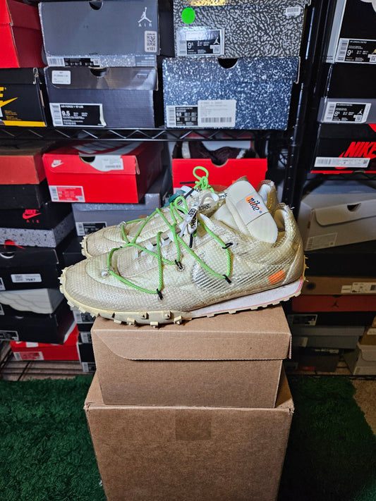Size 13W/11.5M - Off-White x Waffle Racer Electric Green