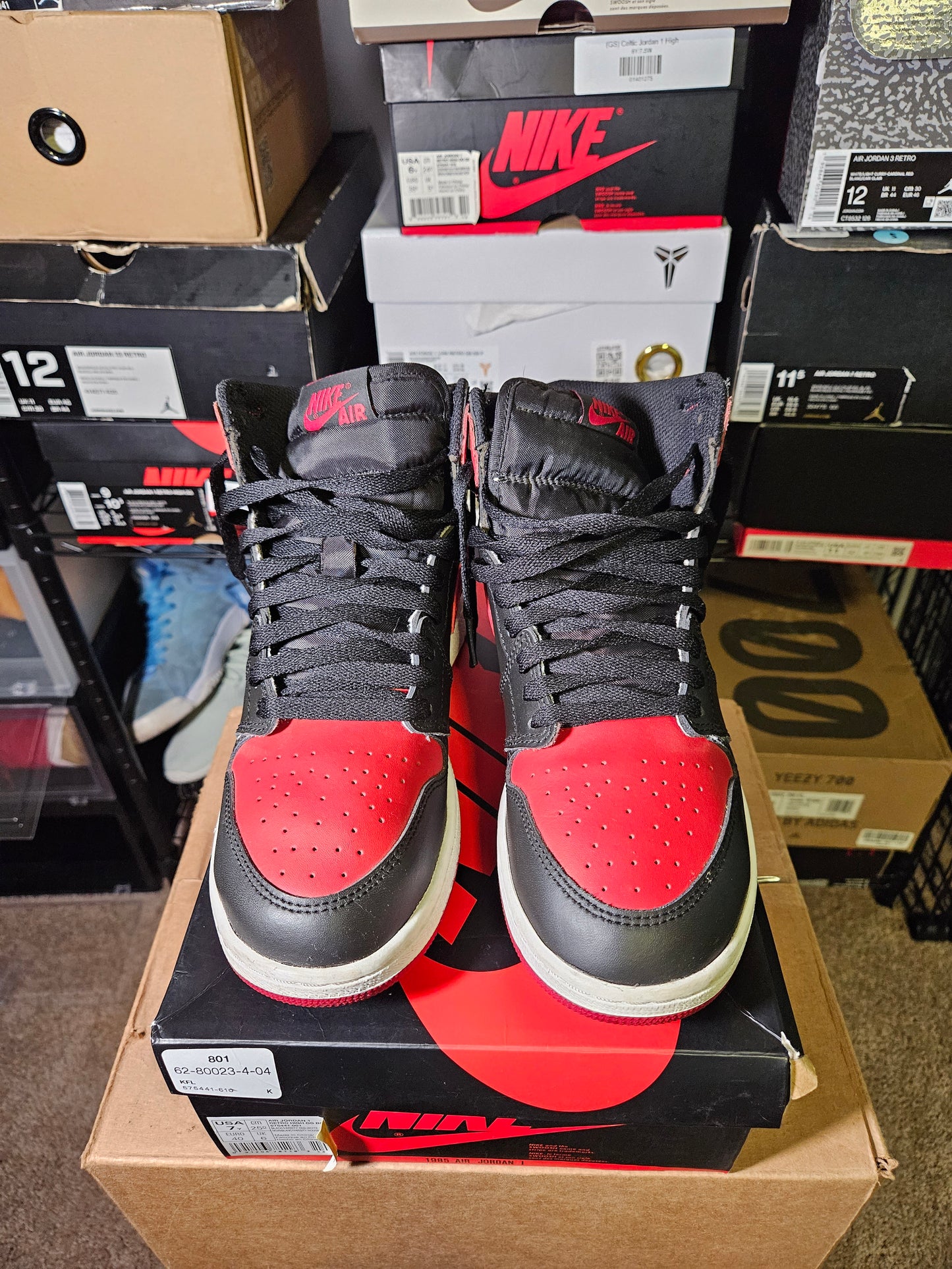 Size 7 - AJ 1 Retro OG High Banned, Bred
