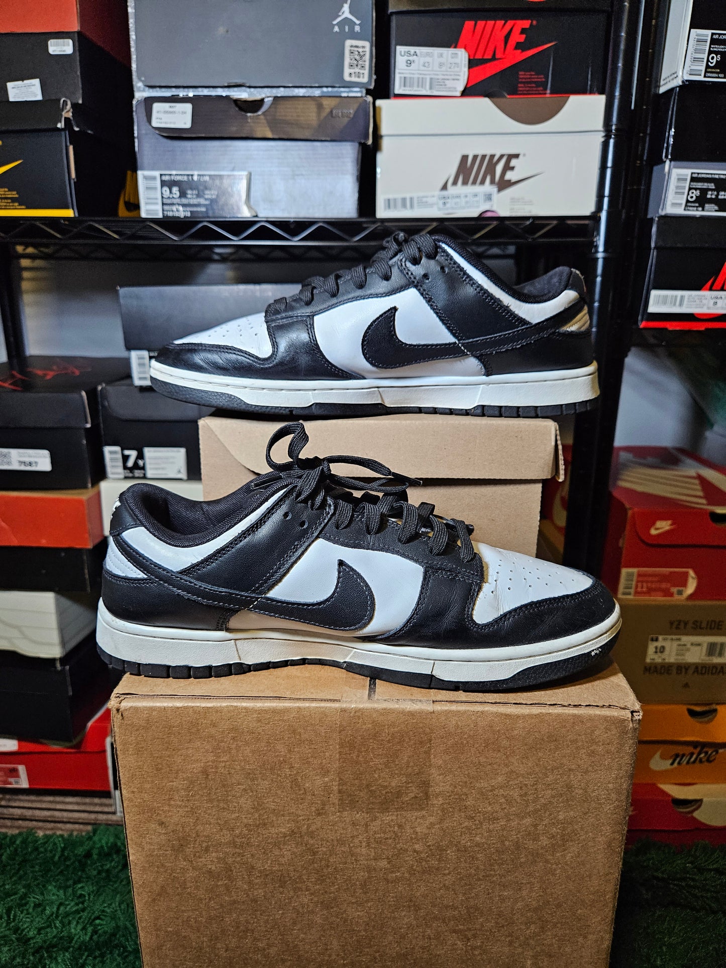 Size 10.5 - Dunk Low Black White