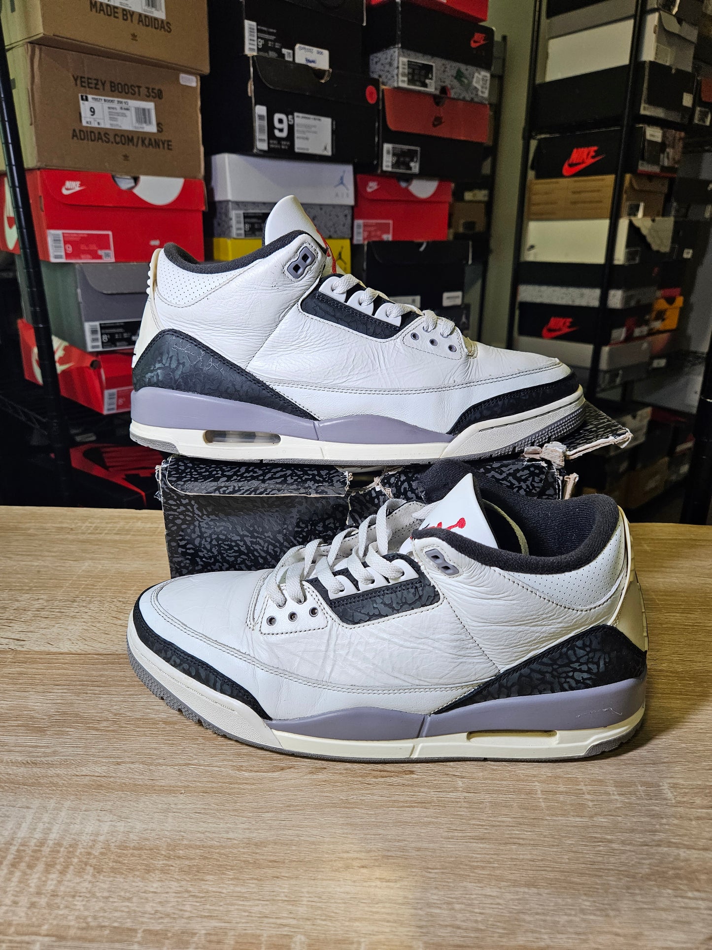 Size 13 - AJ 3 Retro Cement Grey