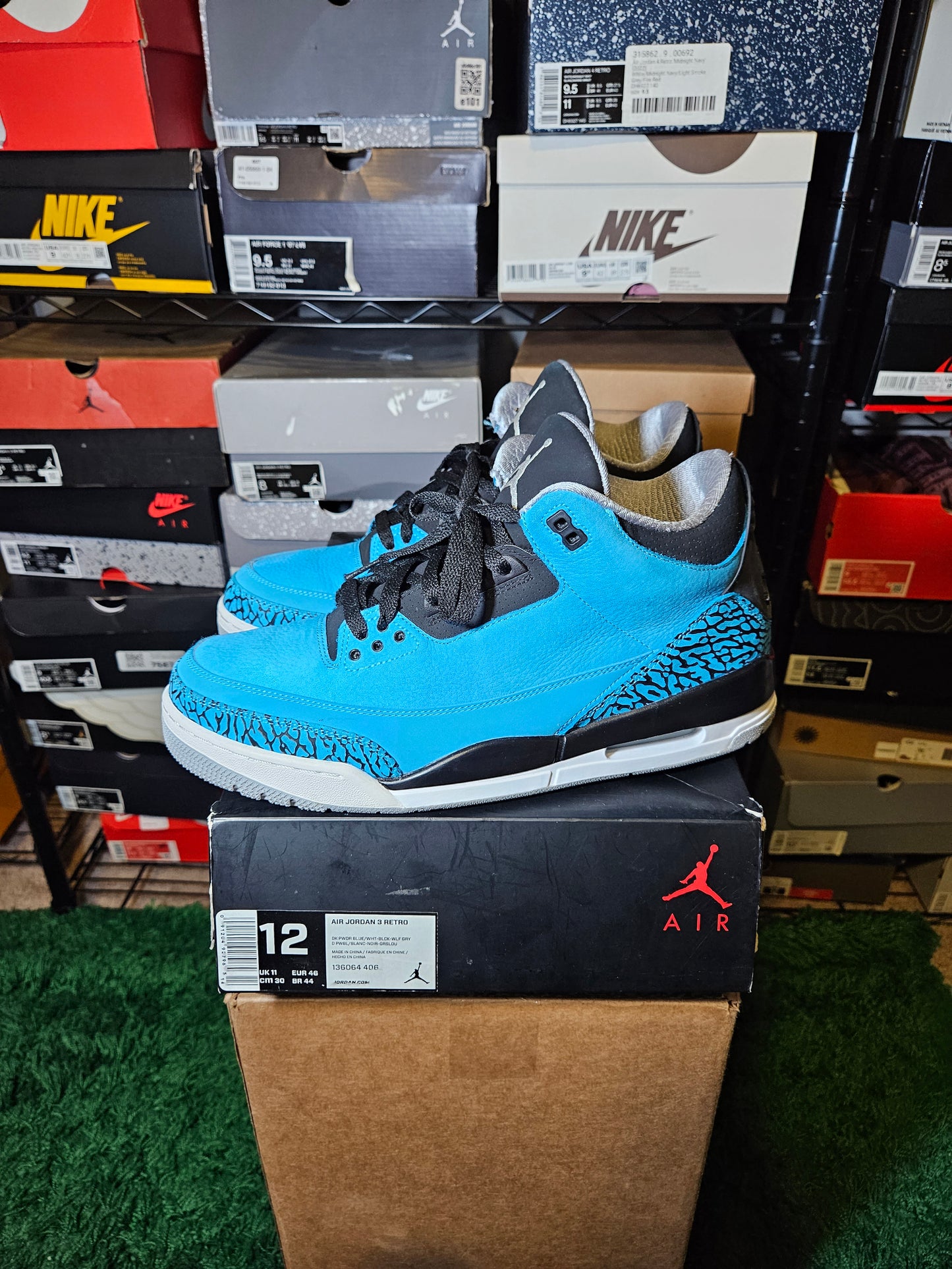 Size 12 - AJ 3 Retro Powder Blue