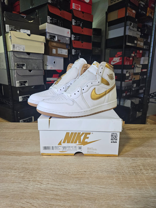 Size 10 - Air Jordan 1 Retro OG High Metallic Gold