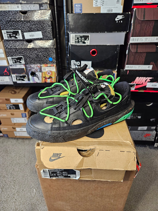 Size 9 -  OW x Blazer Low Black