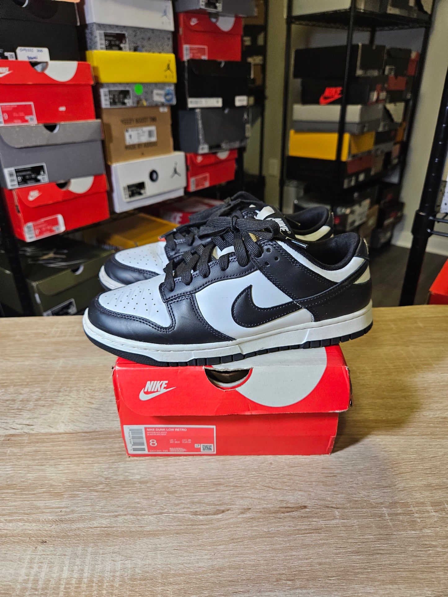 Size 8 - Dunk Low Black White