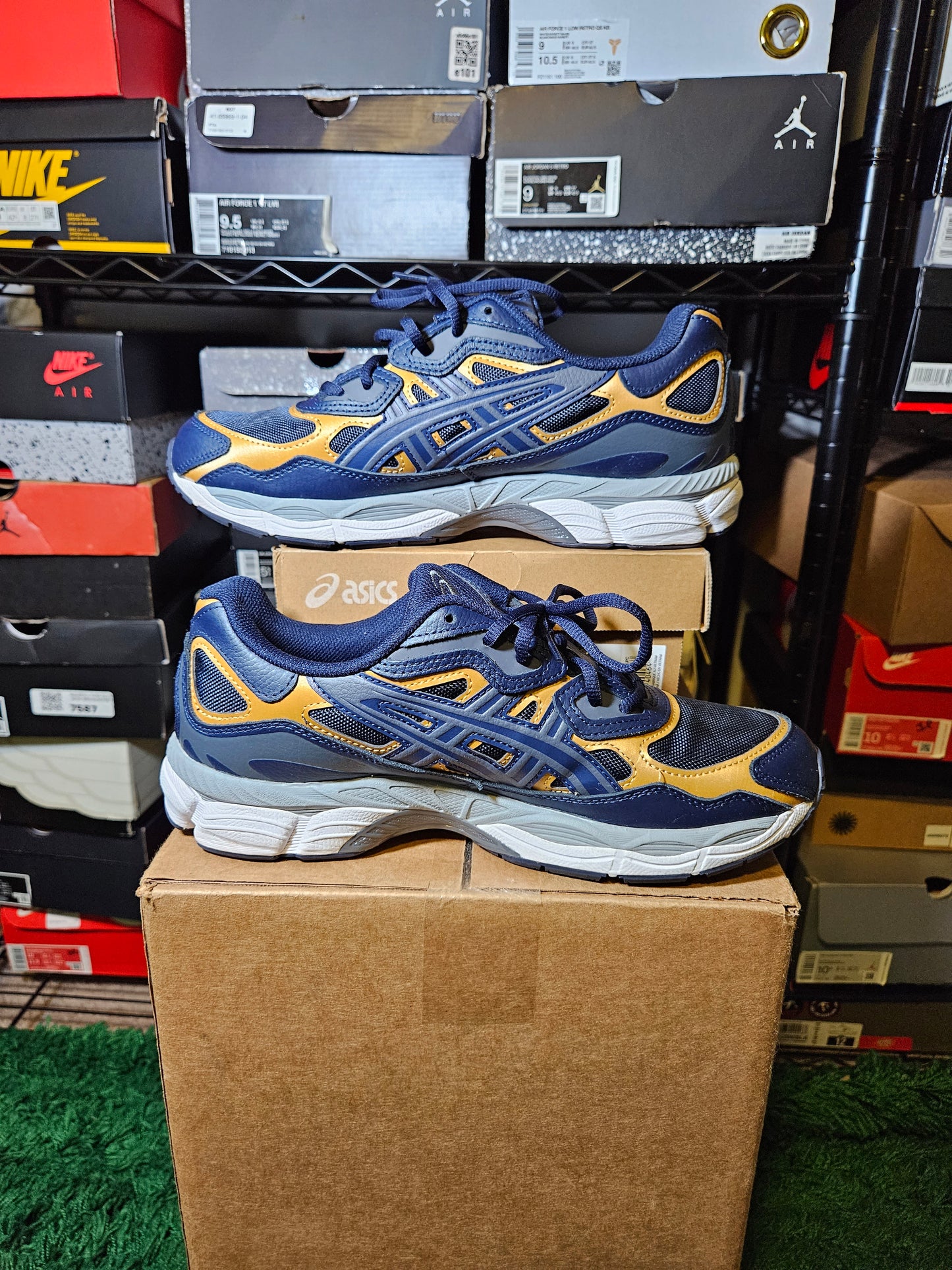 Size 9.5 - ASICS Gel NYC Midnight Gold