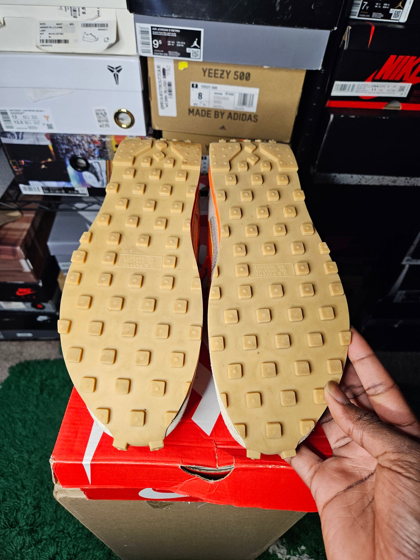 Size 11 - Sacai x Clot x LDWaffle Net Orange Blaze