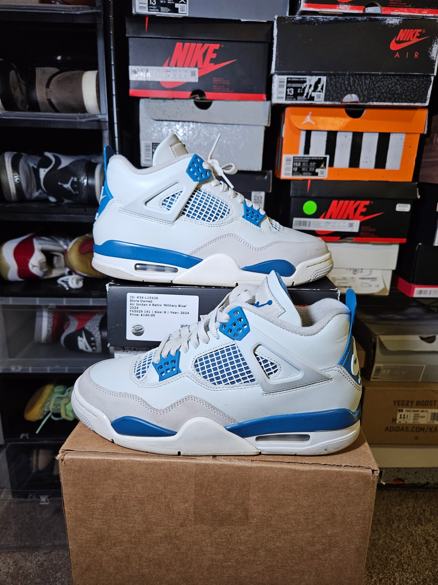 Size 8 - AJ 4 Retro 2024 Military Blue