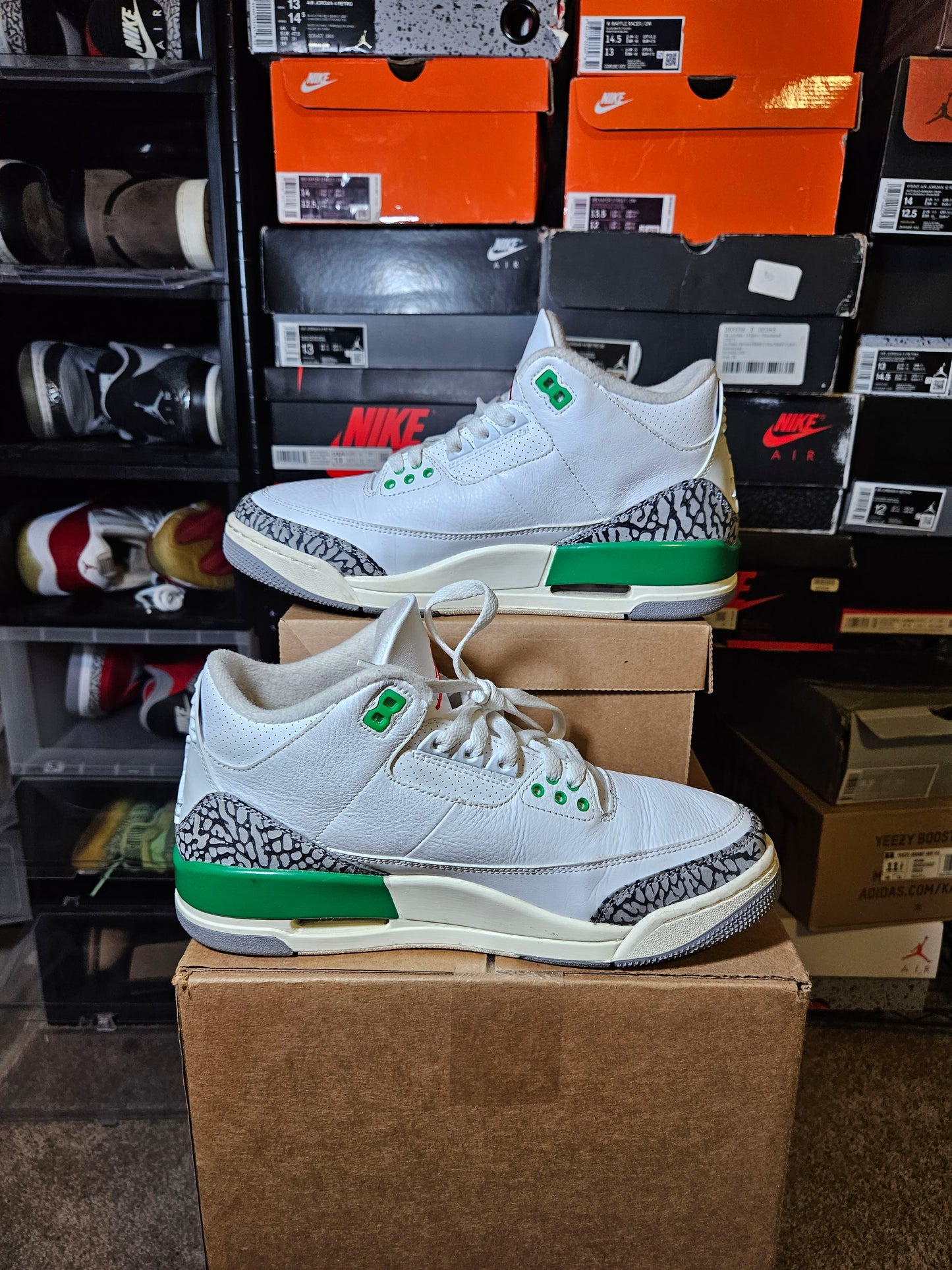 Size 10W/8.5M - Air Jordan 3 Retro Lucky Green