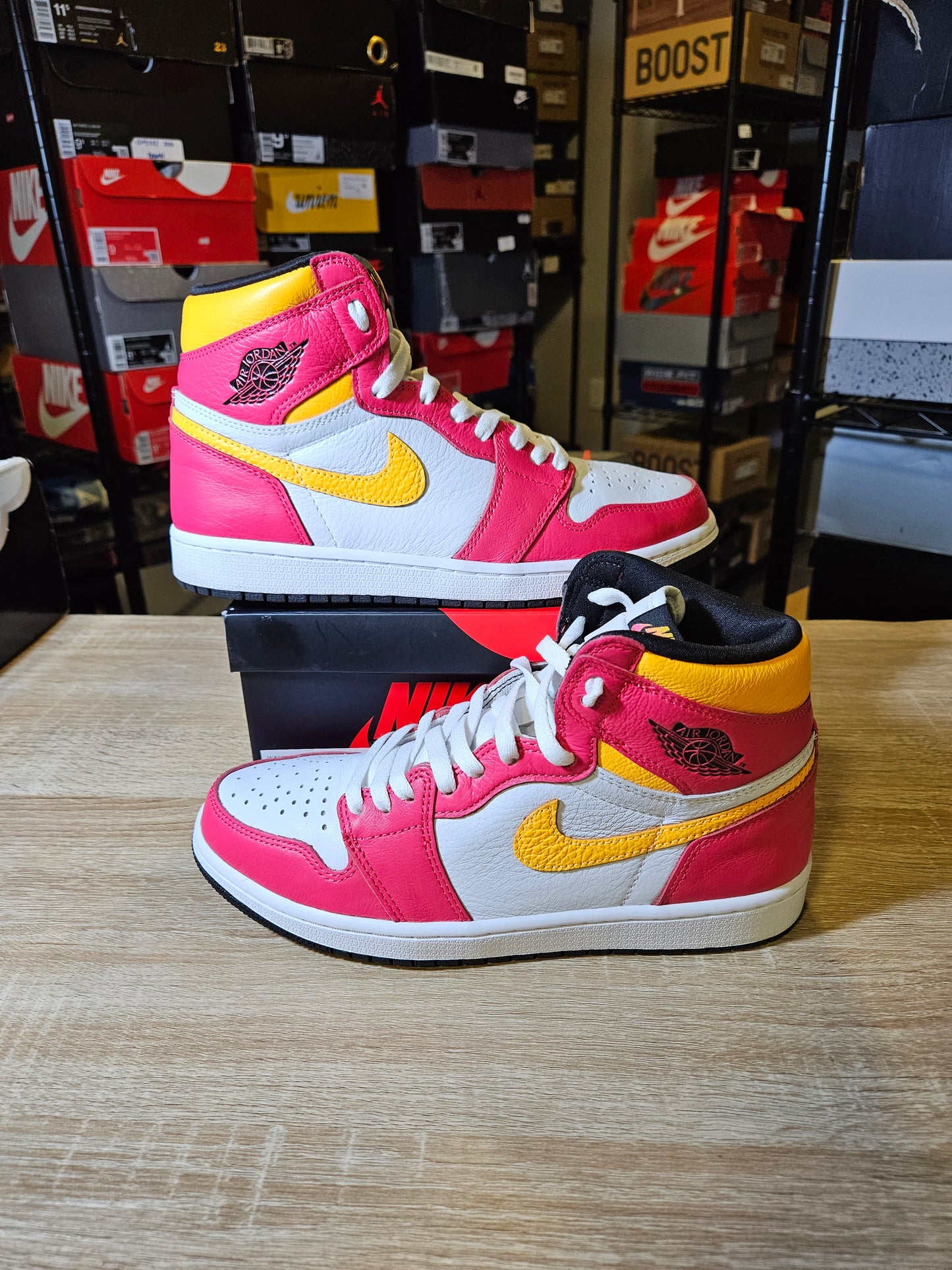 Size 8.5 - AJ 1 Retro High OG Light Fusion Red 2021
