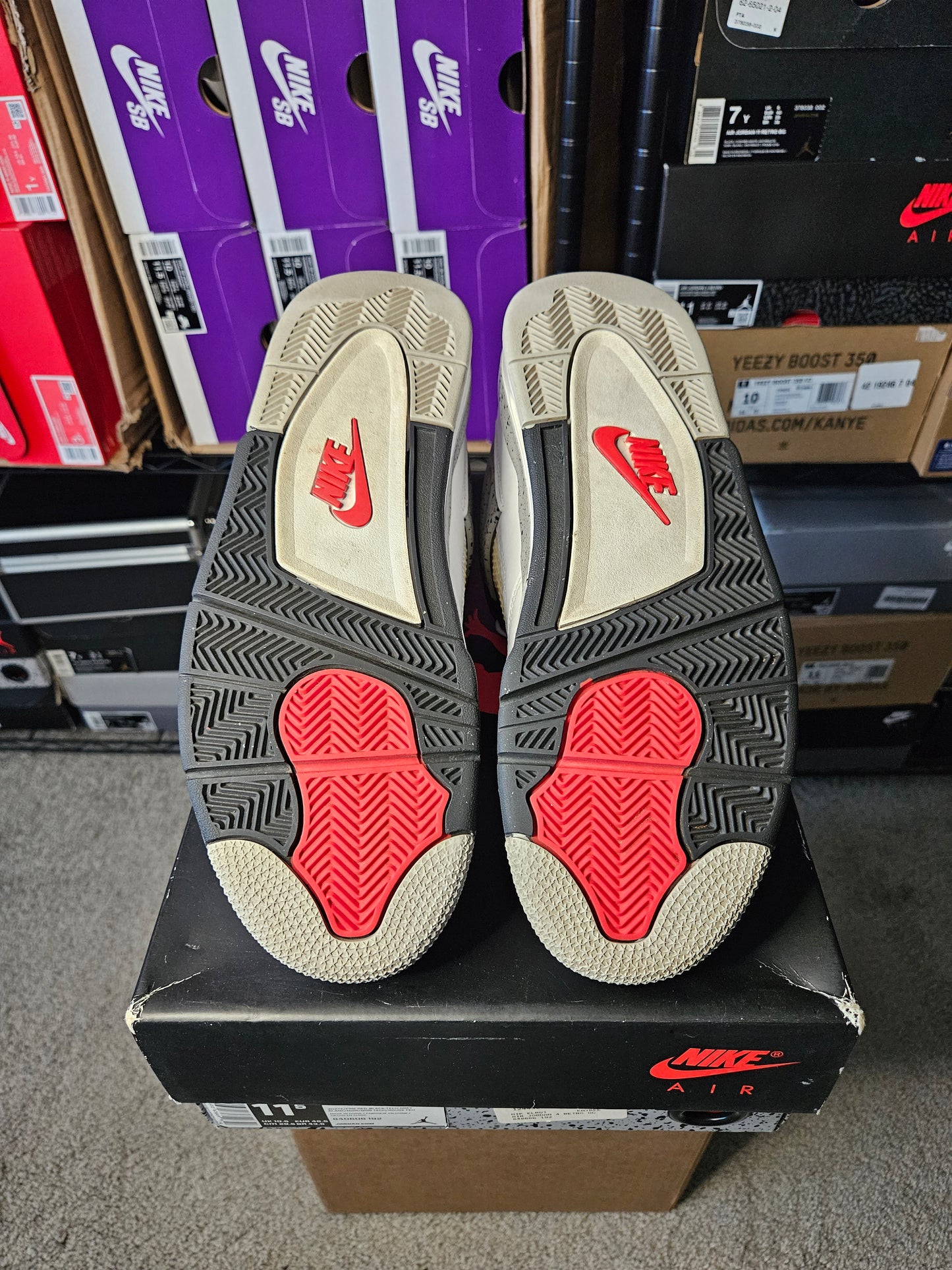 Size 11.5 - AJ 4 Retro OG Mid White Cement