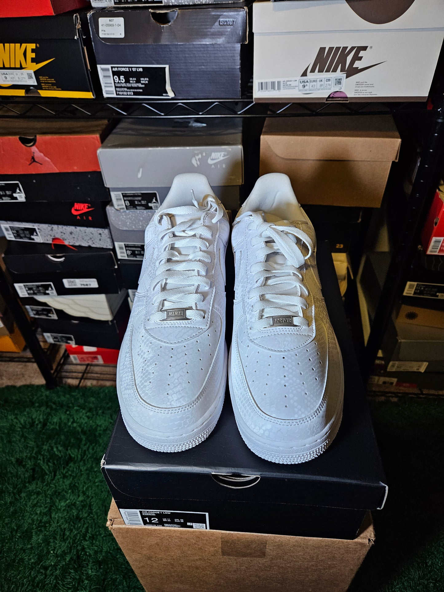 Size 12 - Kobe Bryant x Air Force 1 Low Forever White