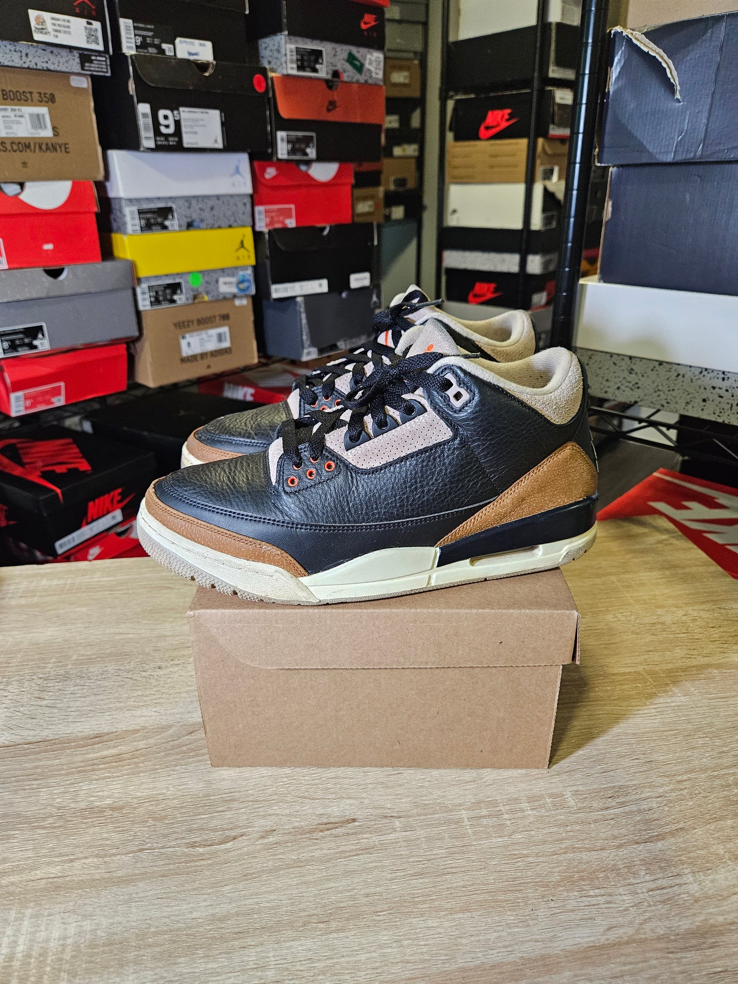 Size 9.5 - AJ 3 Retro Mid Desert Elephant