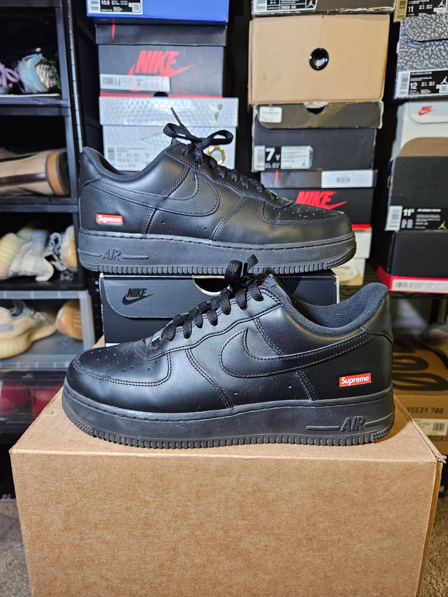 Size 9 - AF1 Low x Supreme Box Logo Black