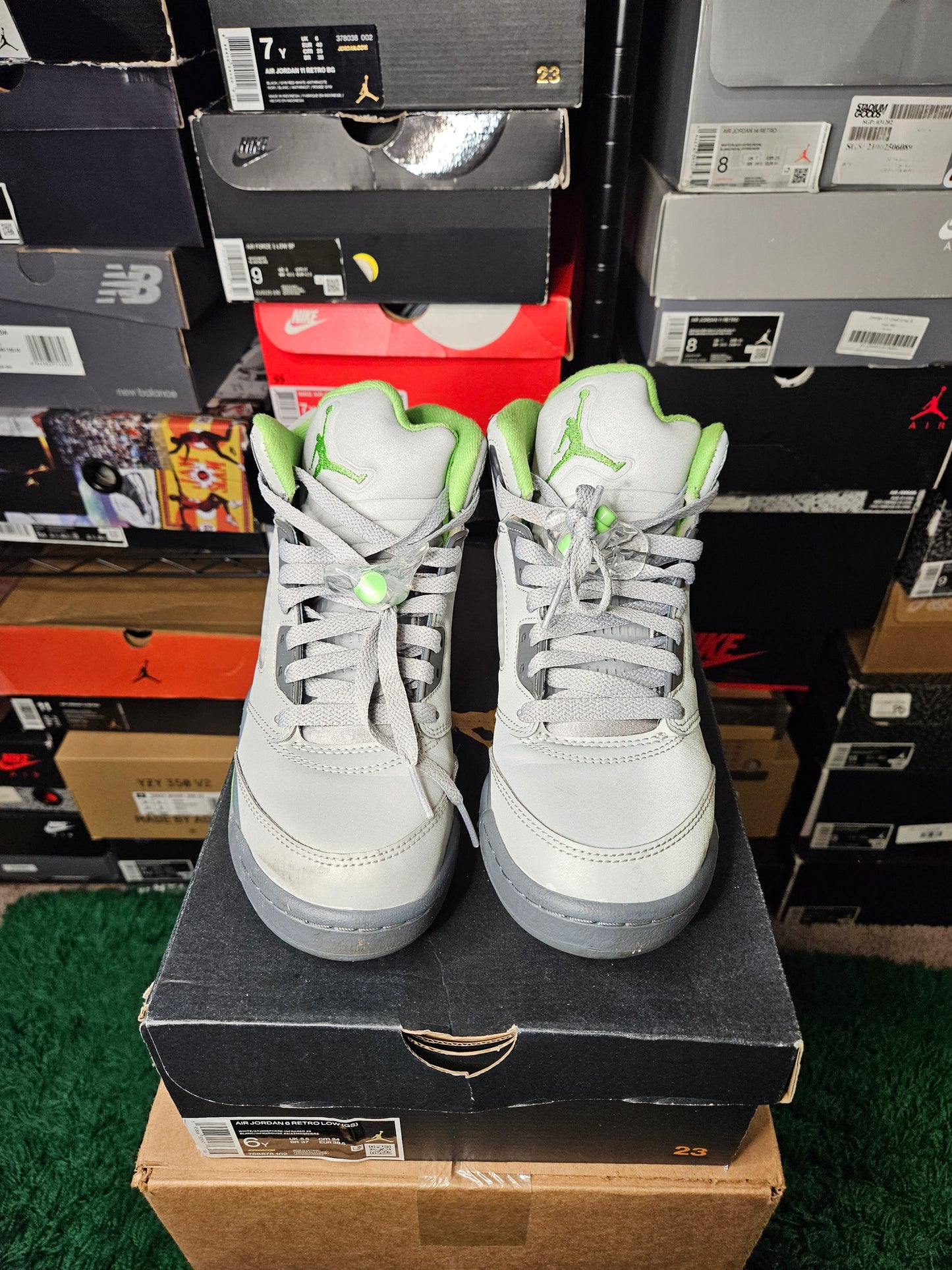 Size 6 - AJ 5 Retro Green Bean
