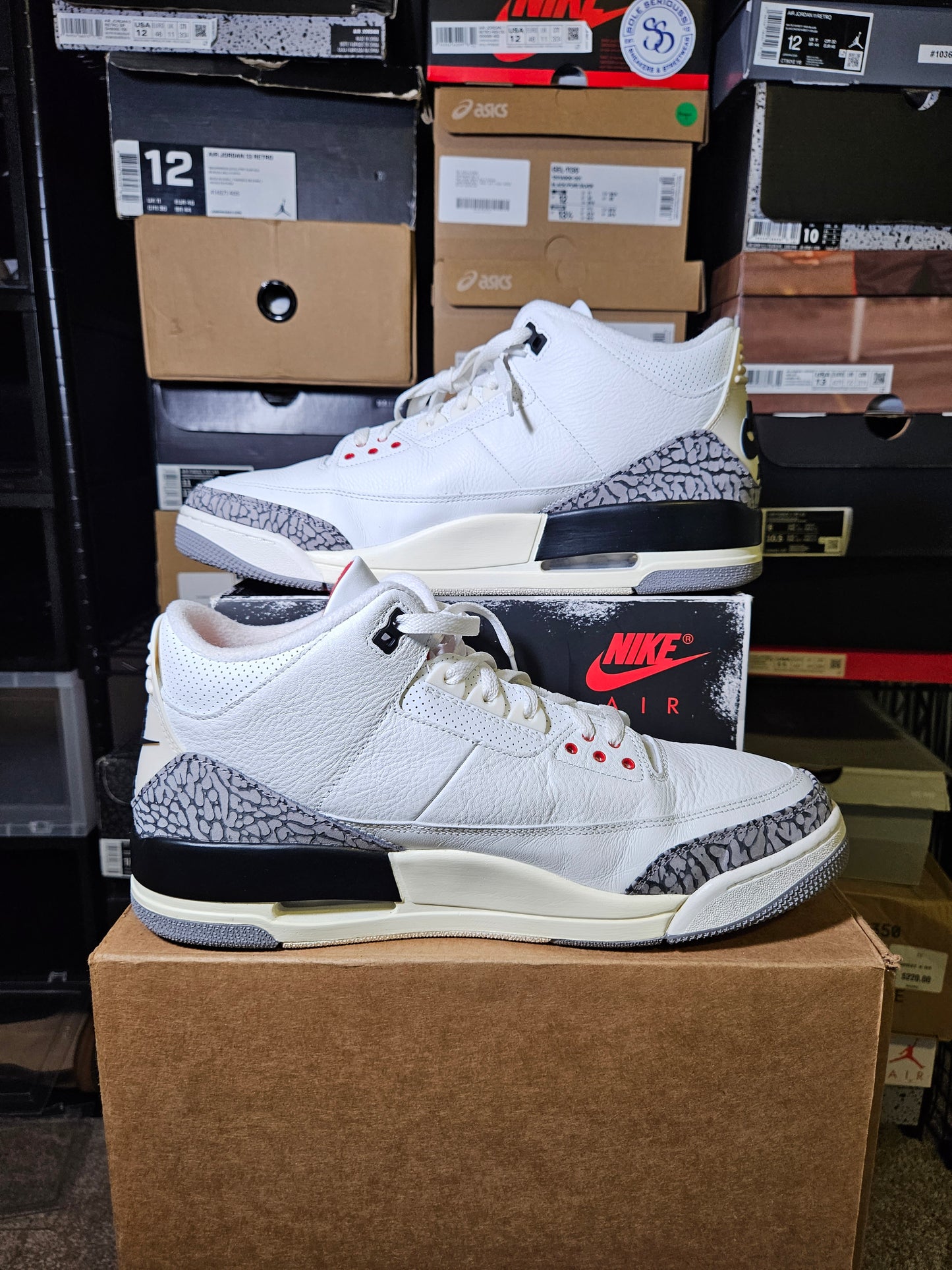 Size 13 - AJ 3 Retro Mid White Cement Reimagined