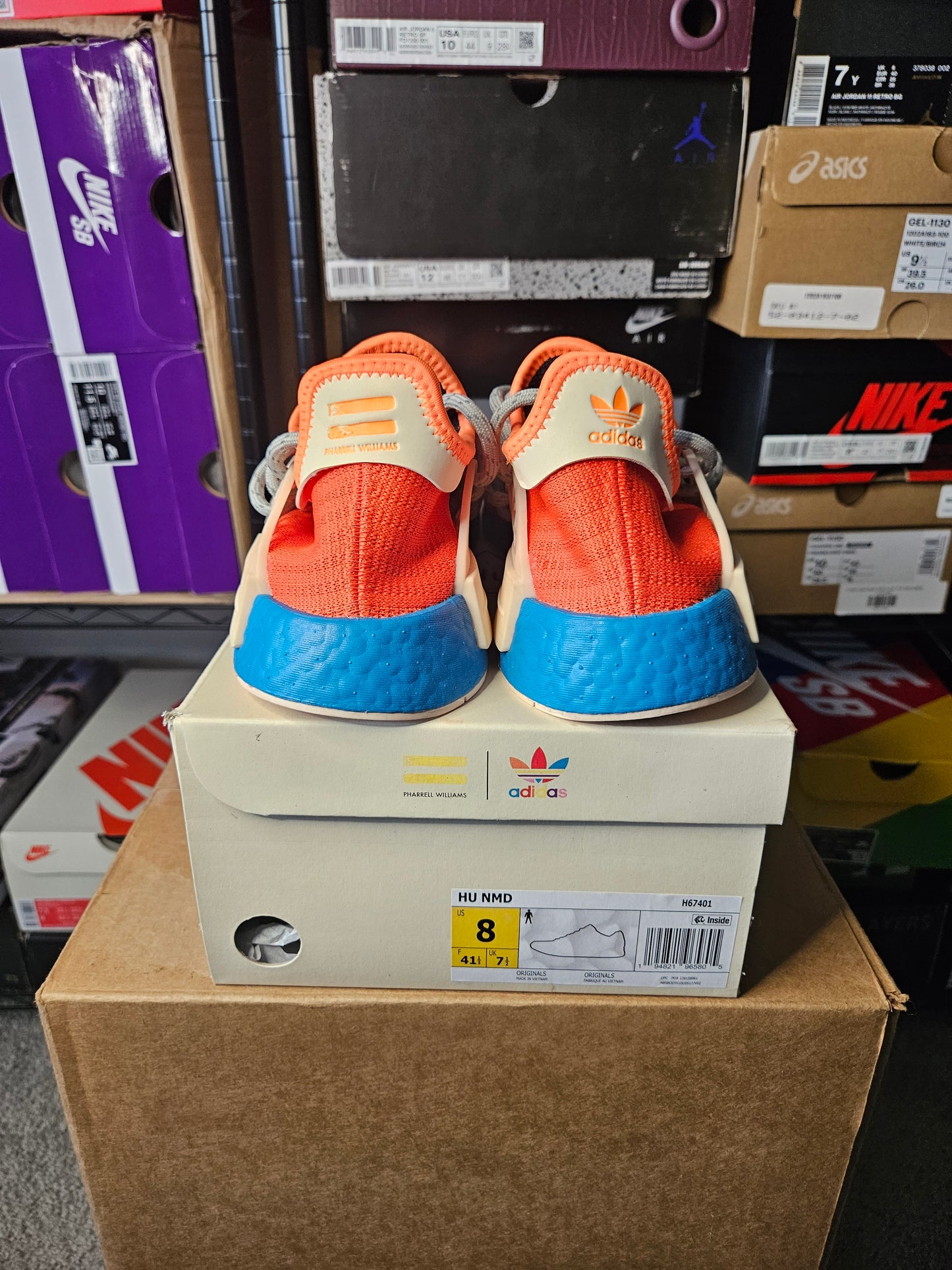 Size 8 - Pharrell x NMD Human Race Extra Eye - Bold Orange