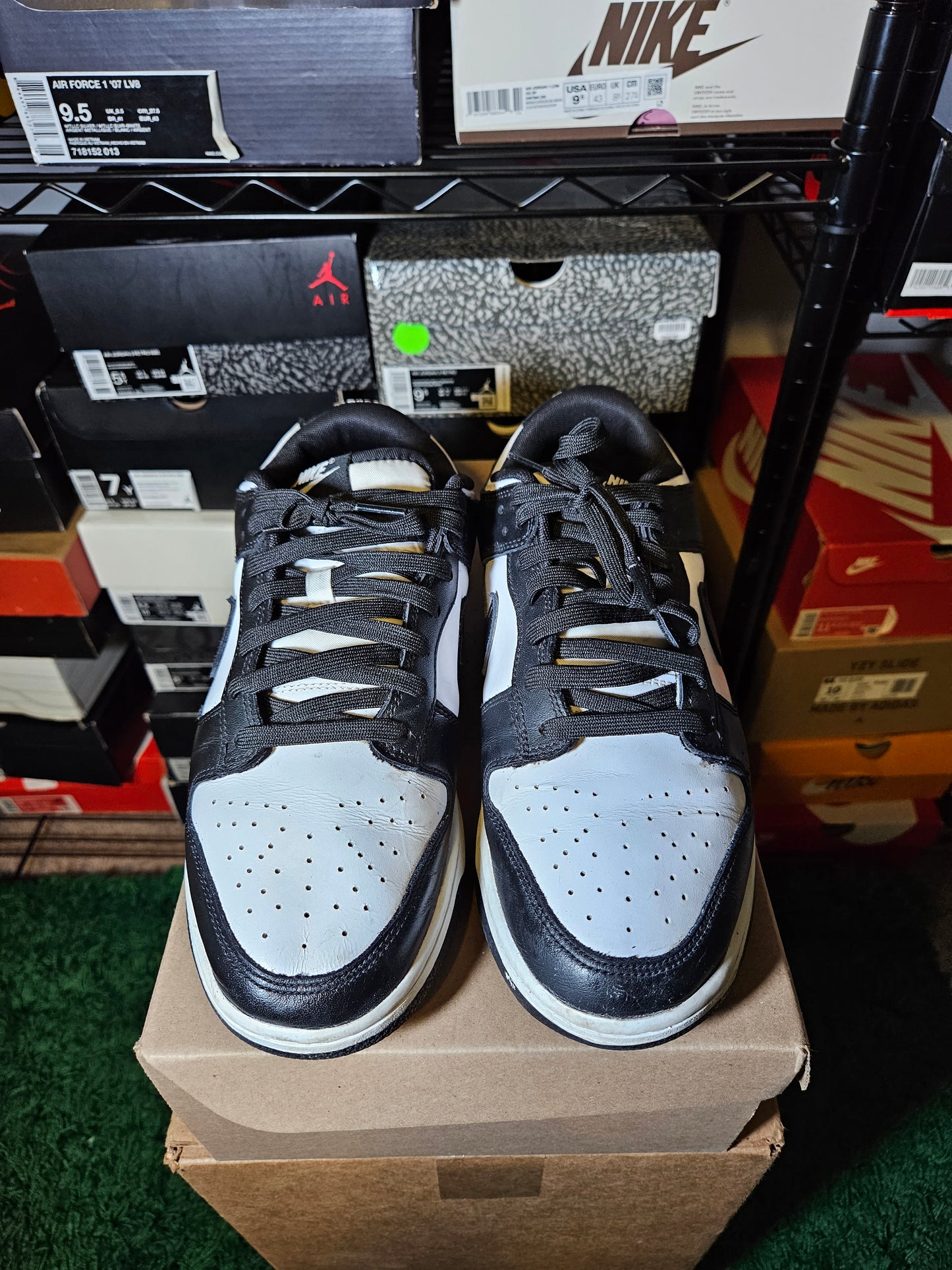 Size 10.5 - Dunk Low Black White
