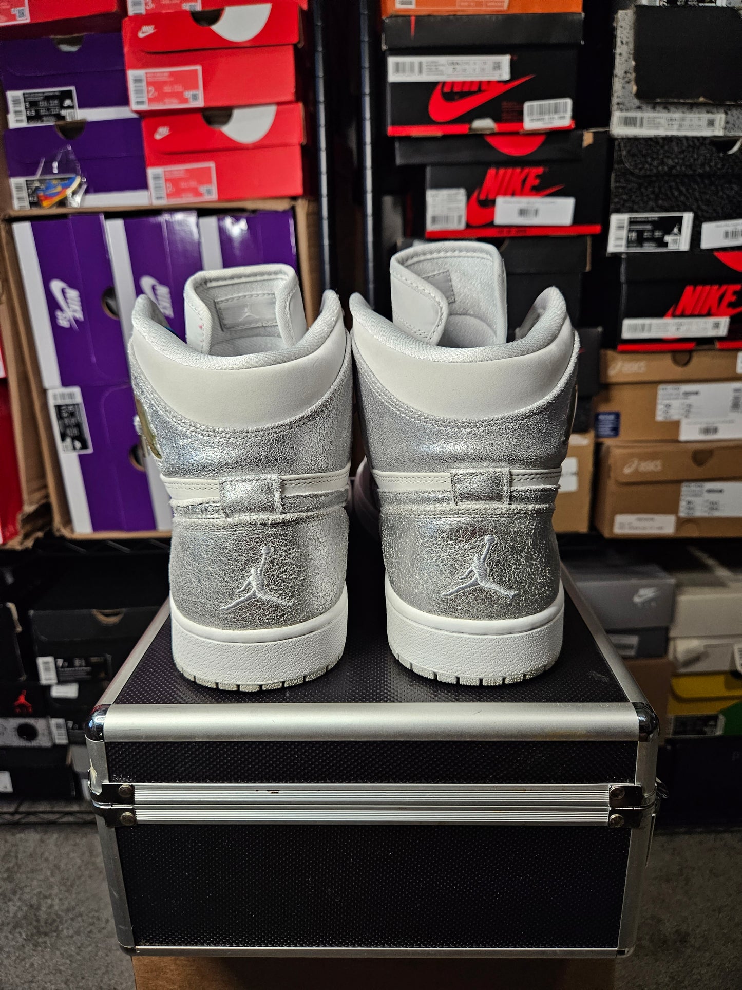 Size 12 - AJ 1 Retro Silver High 25th Anniversary
