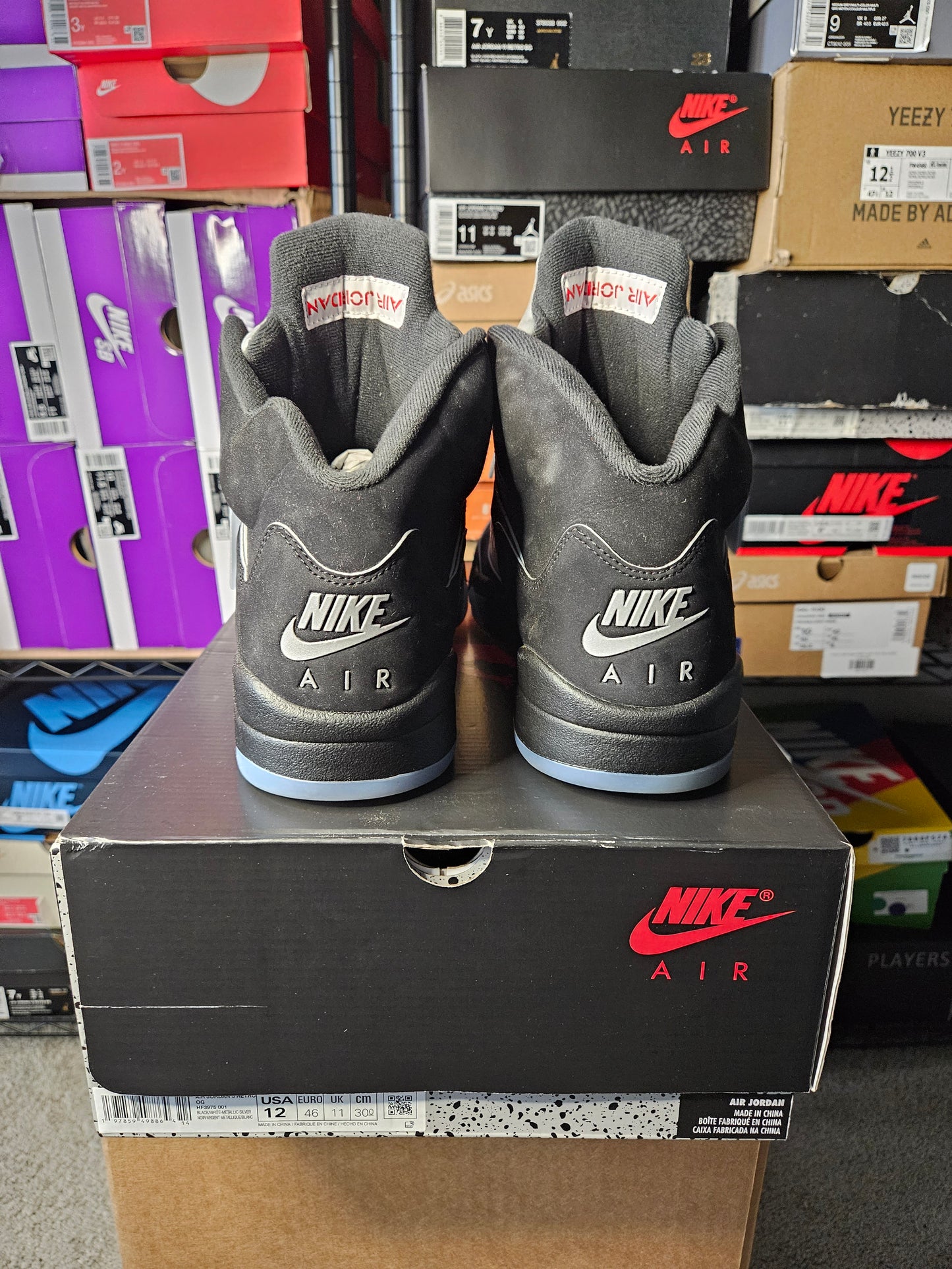 Size 12 - AJ 5 Retro OG Black Metallic Reimagined