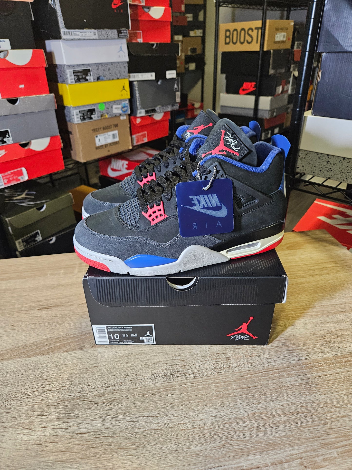 Size 10 - AJ 4 Retro Rare Air - White Lettering