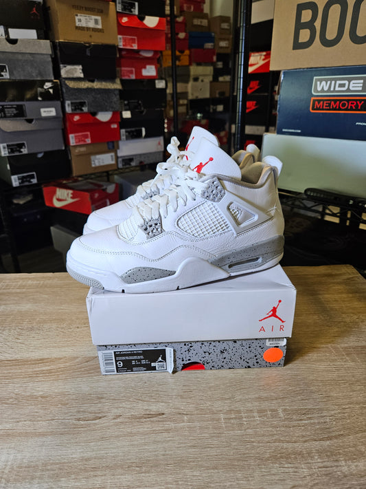 Size 9 - AJ 4 Retro Mid White Oreo