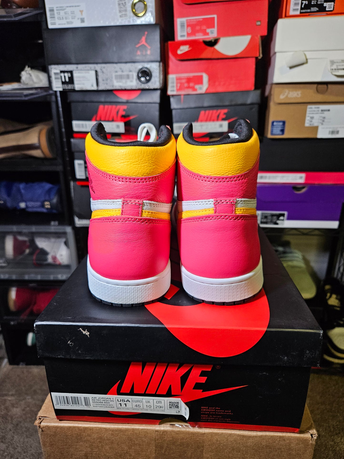 Size 11 - AJ 1 Retro High OG Light Fusion Red 2021