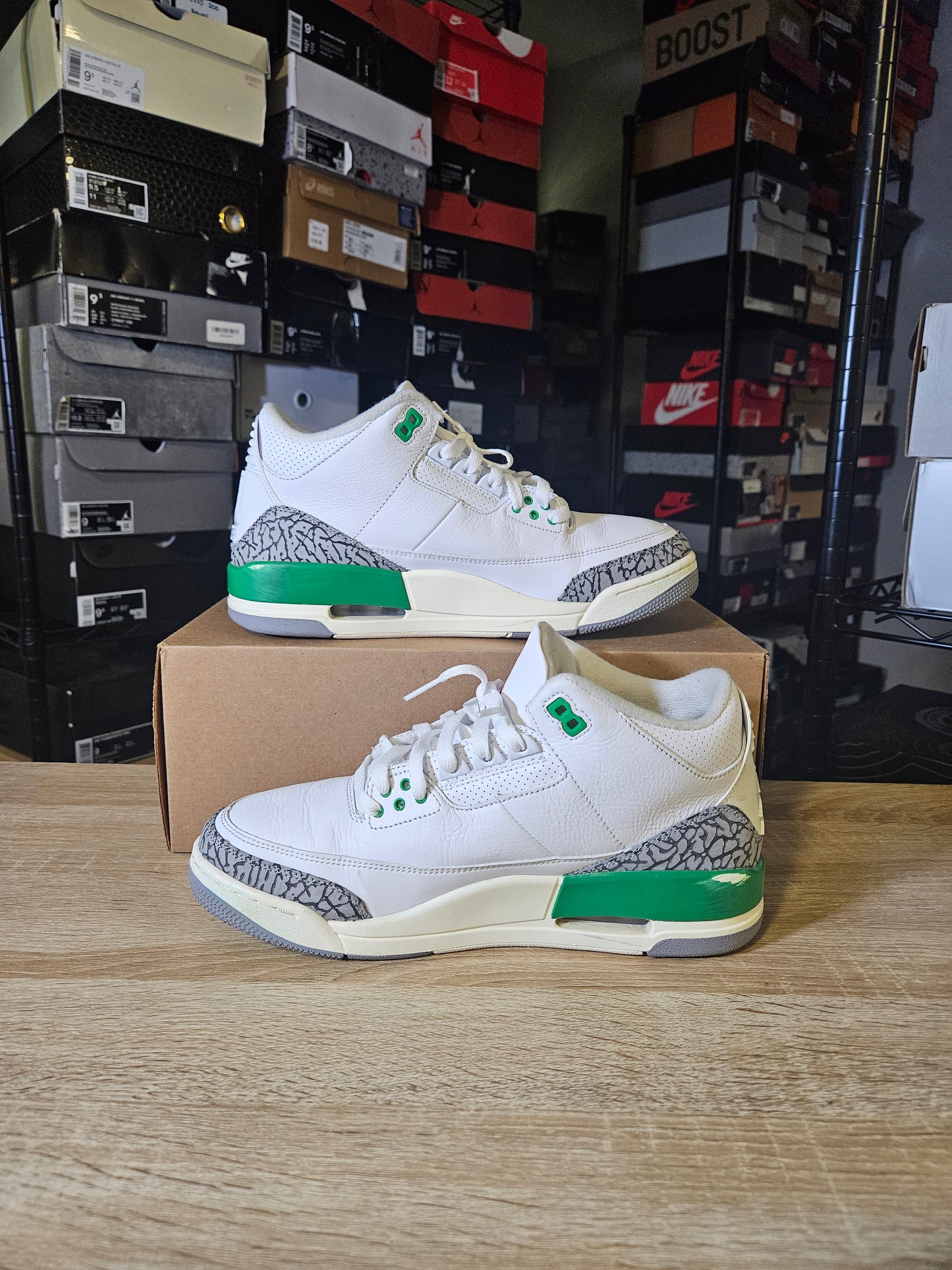 Size 9.5 - Air Jordan 3 Retro Lucky Green