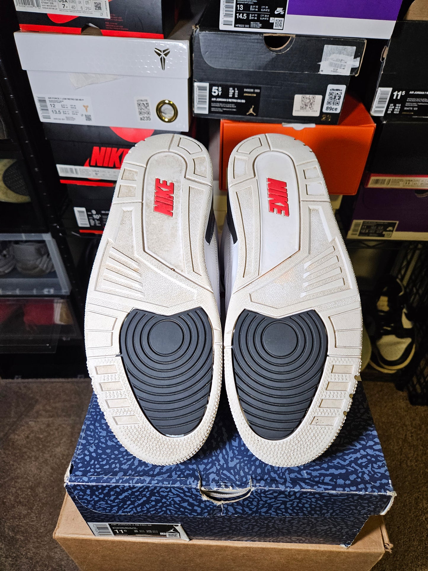 Size 11.5 - AJ 3 Retro Denim SE Fire Red 2020