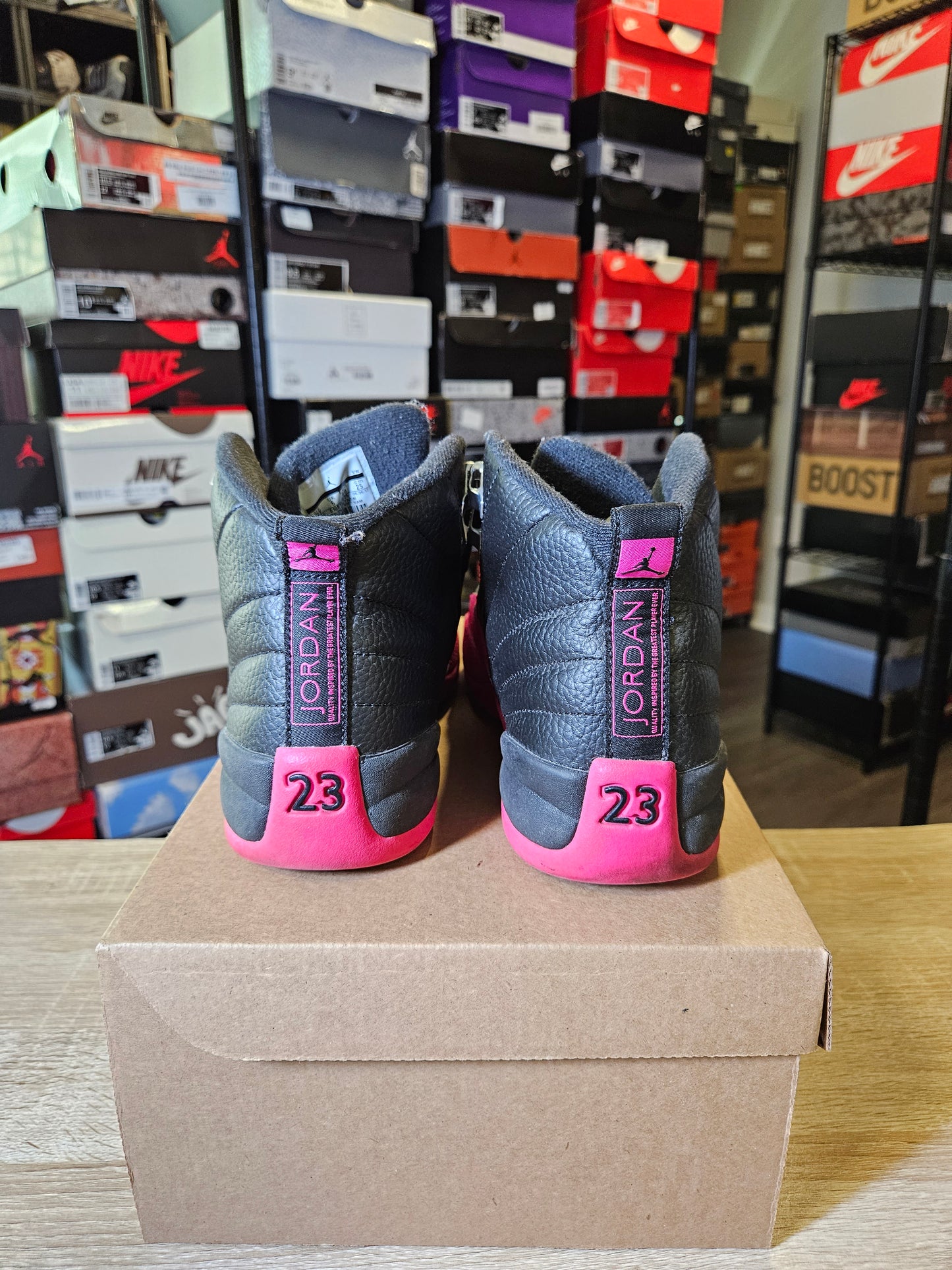 Size 7Y - AJ 12 Retro Mid Deadly Pink