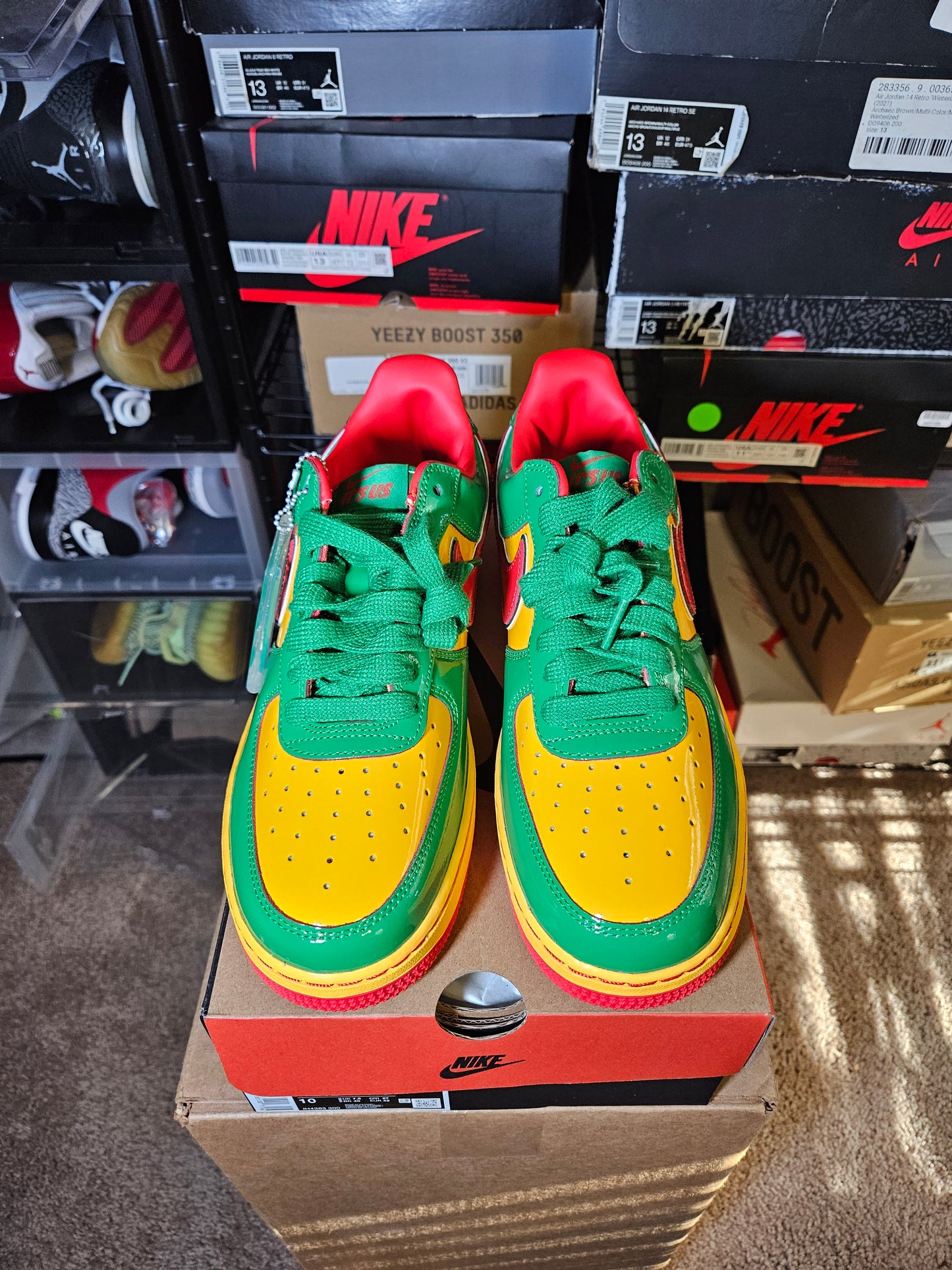 Size 8.5 - Lil Yachty x AF1 Low Concrete Boys - Lucky Green