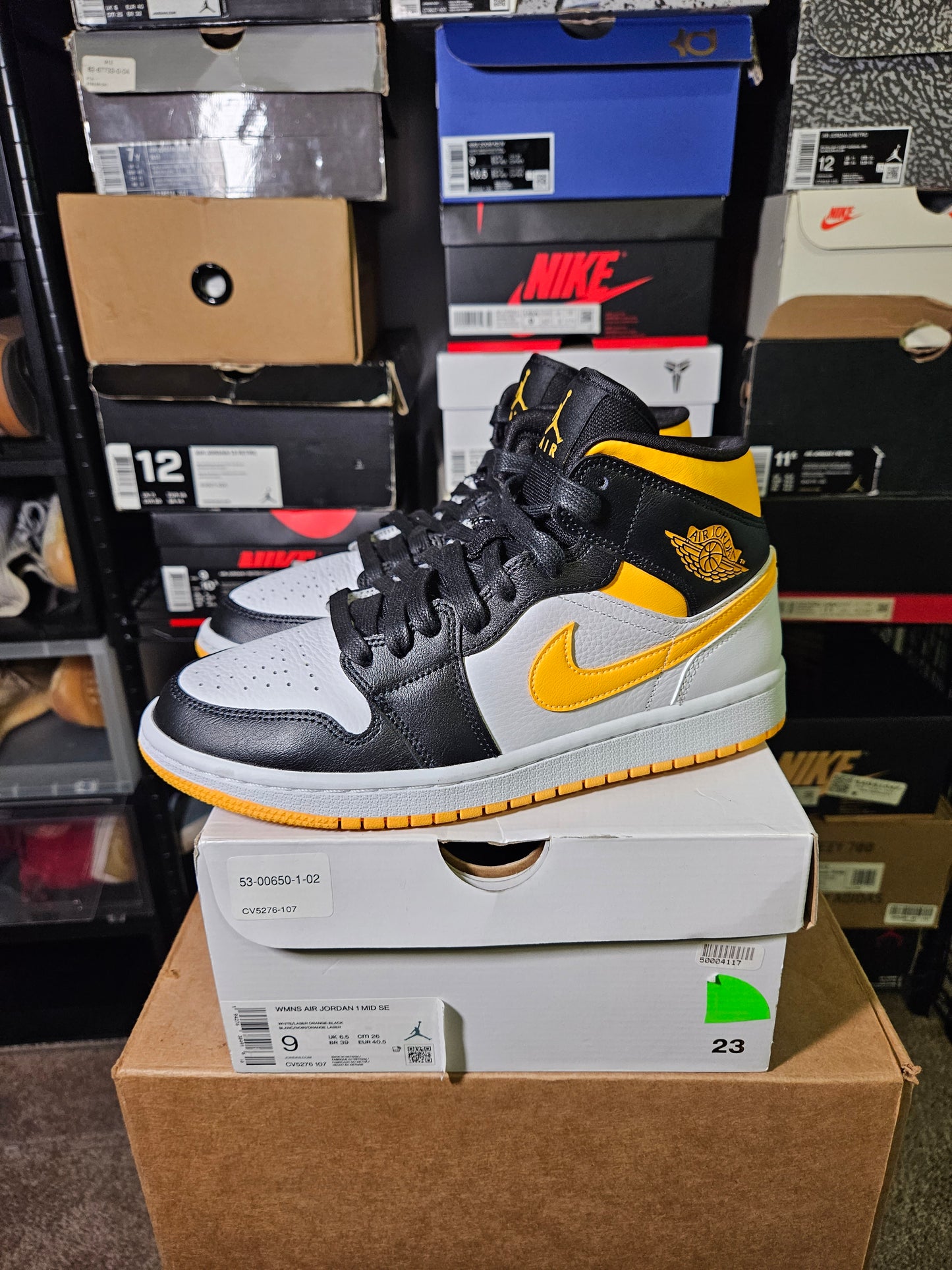 Size 9W - Air Jordan 1 SE Mid White Laser Orange
