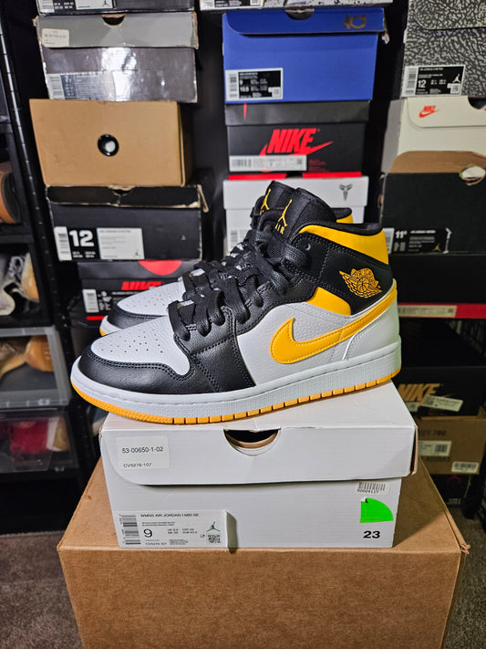 Size 9W - Air Jordan 1 SE Mid White Laser Orange