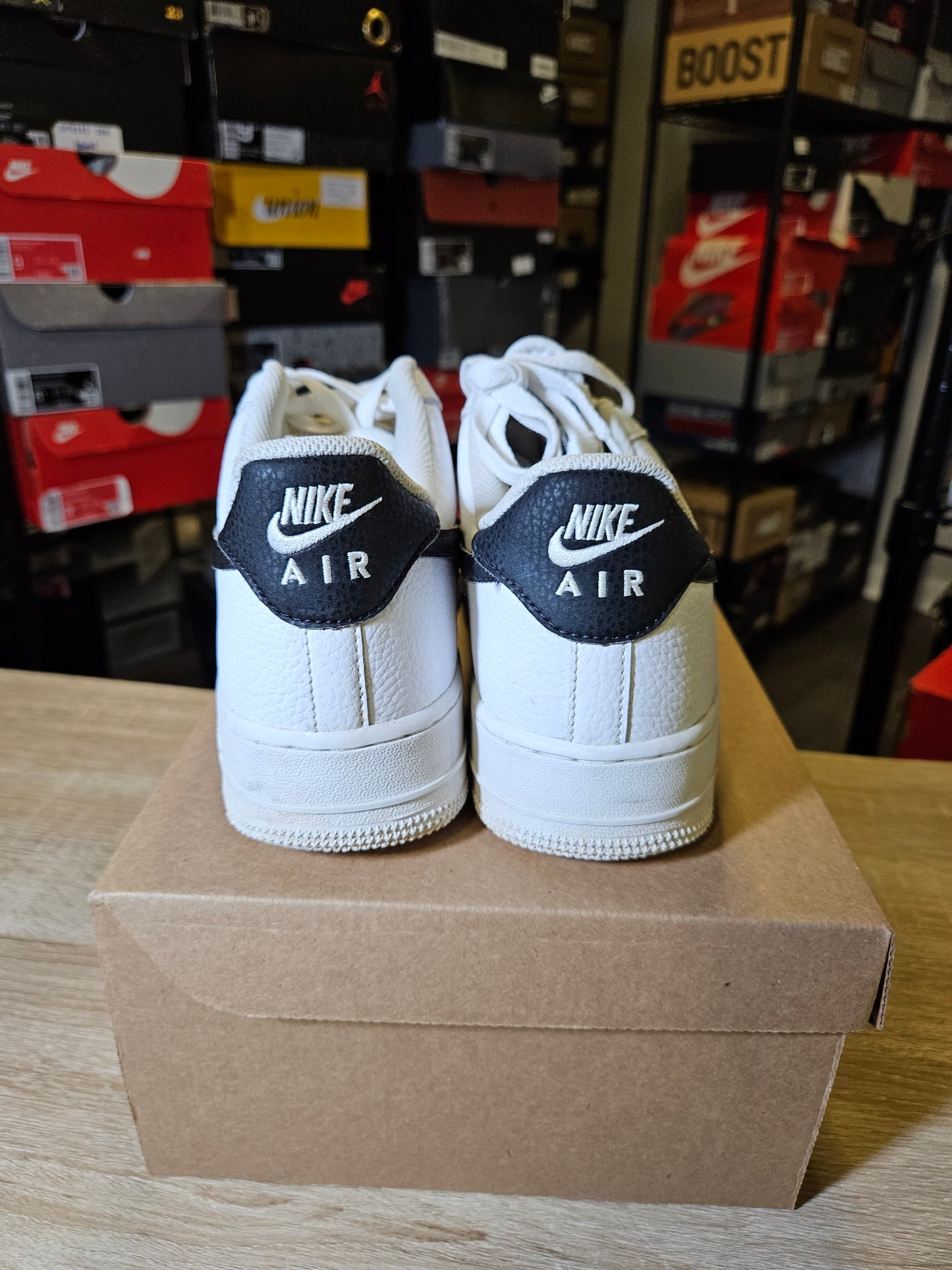 Size 11 - AF1 '07 Low White Black