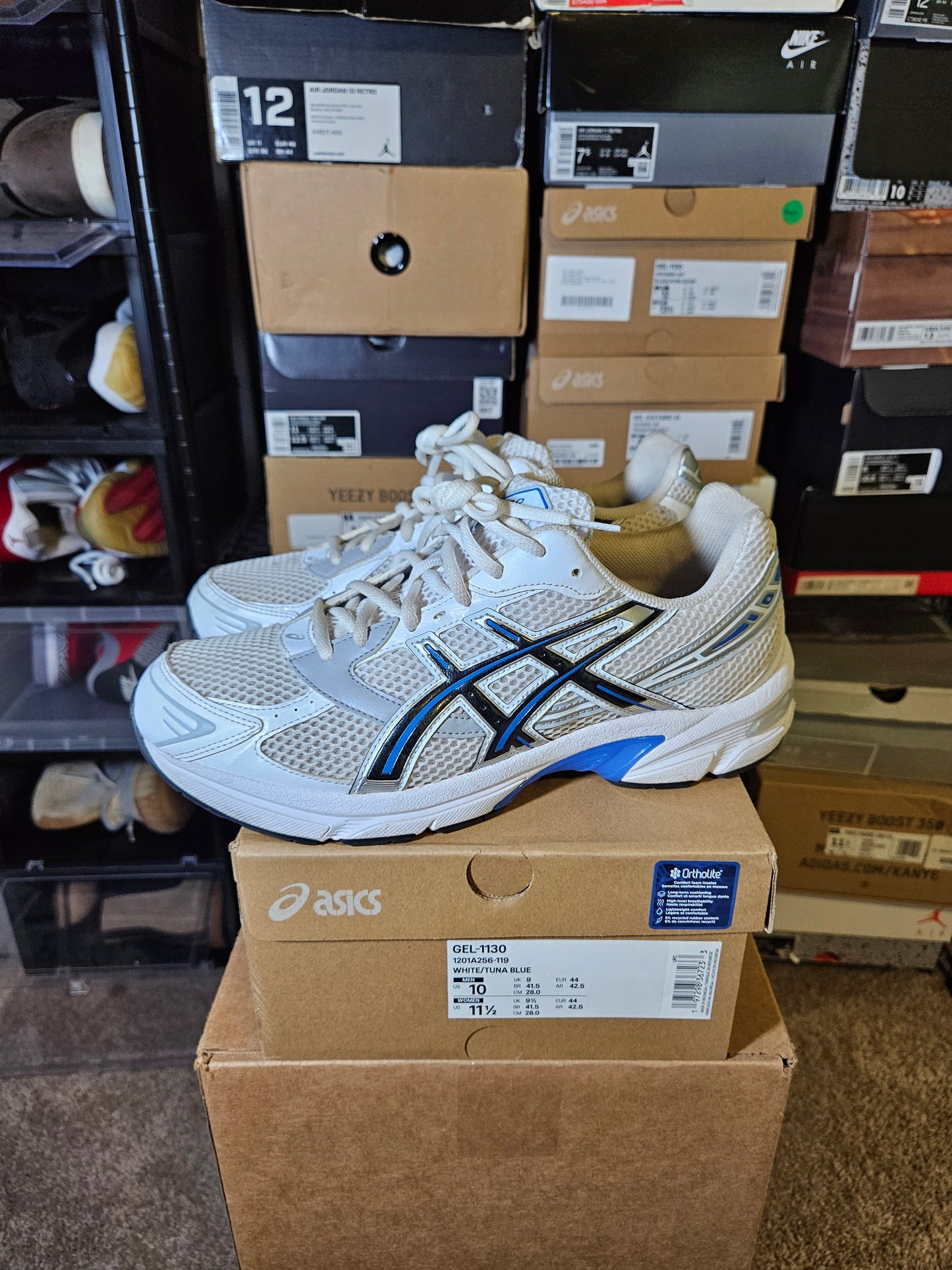 Size 10 - ASICS Gel 1130 White Tuna Blue