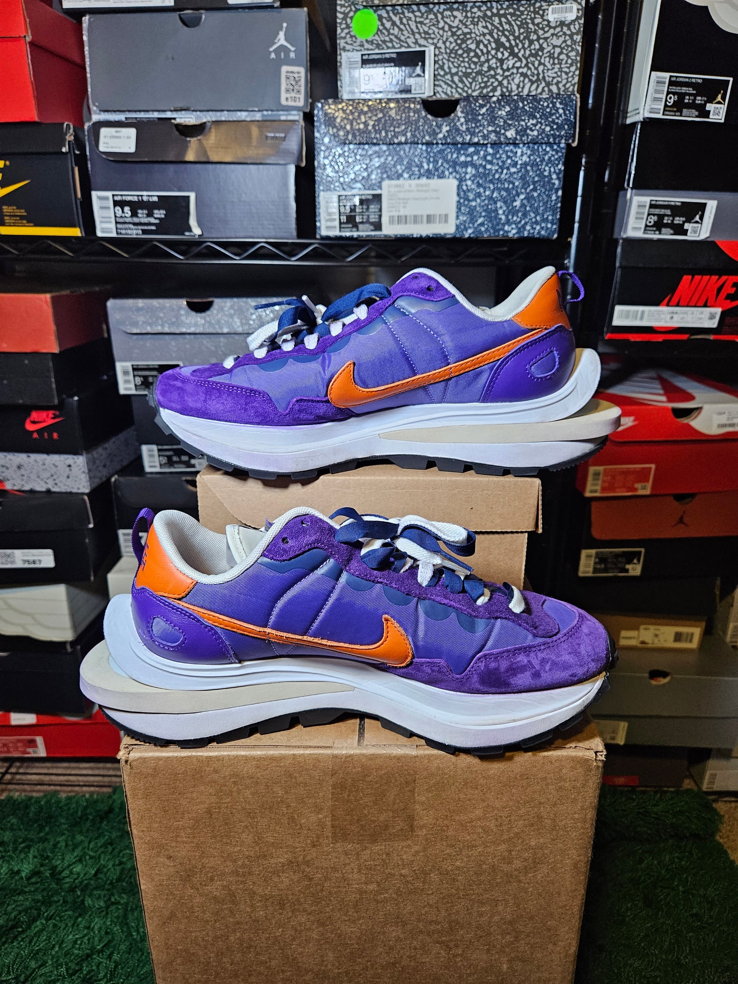 Size 9 - Sacai x VaporWaffle Dark Iris